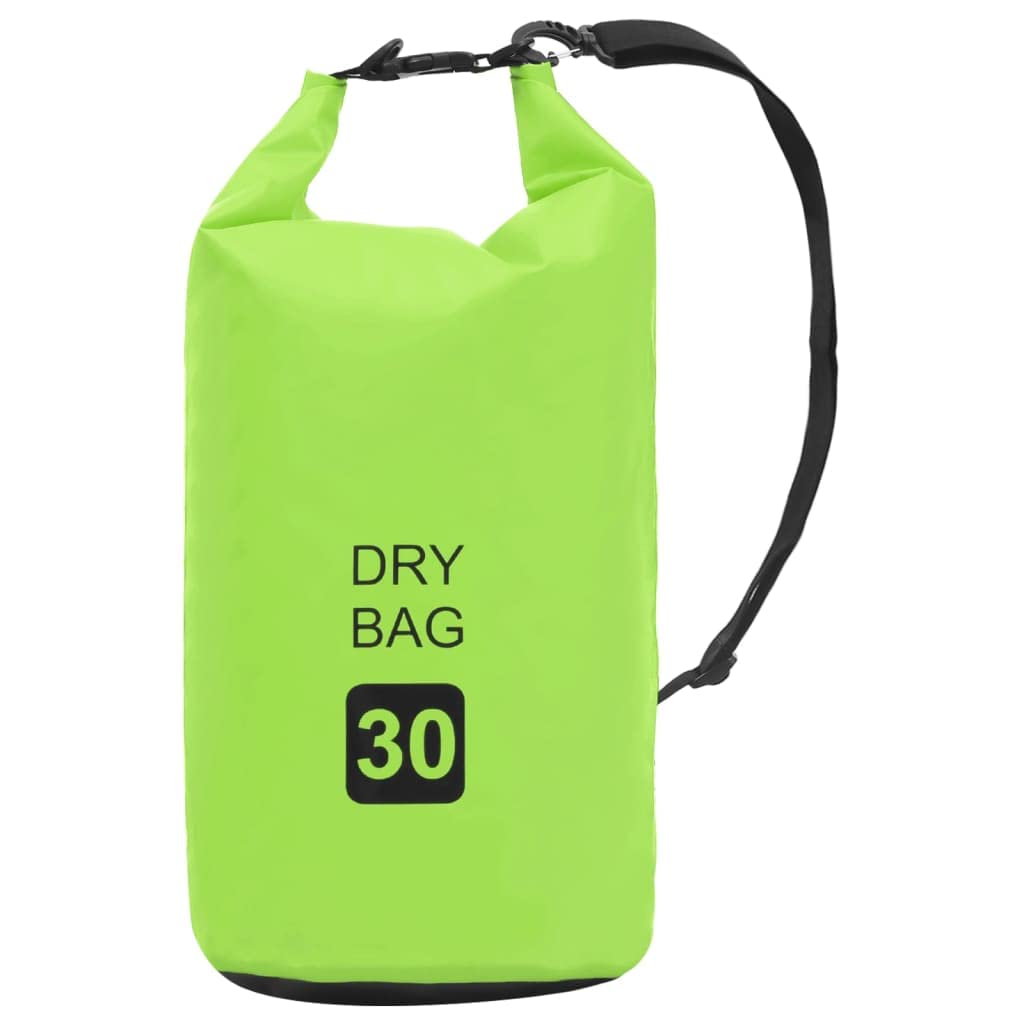 Waterproof Dry Bag with Zipper - Green PVC Waterproof Backpack for Boating, Kayaking & Water Sports | Durable Dry Sack for Camping, Hiking & Outdoor Adventures