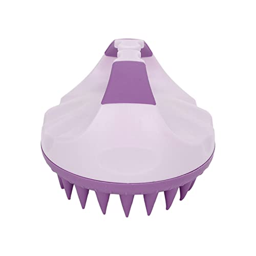 Purple Silicone Hair Scalp Massager - Manual Head Scrubber for Dandruff Relief, Stimulates Hair Growth for All Hair Types (Thick, Thin, Curly, Straight) - Perfect for Relaxation & Scalp Care at Home or Salon