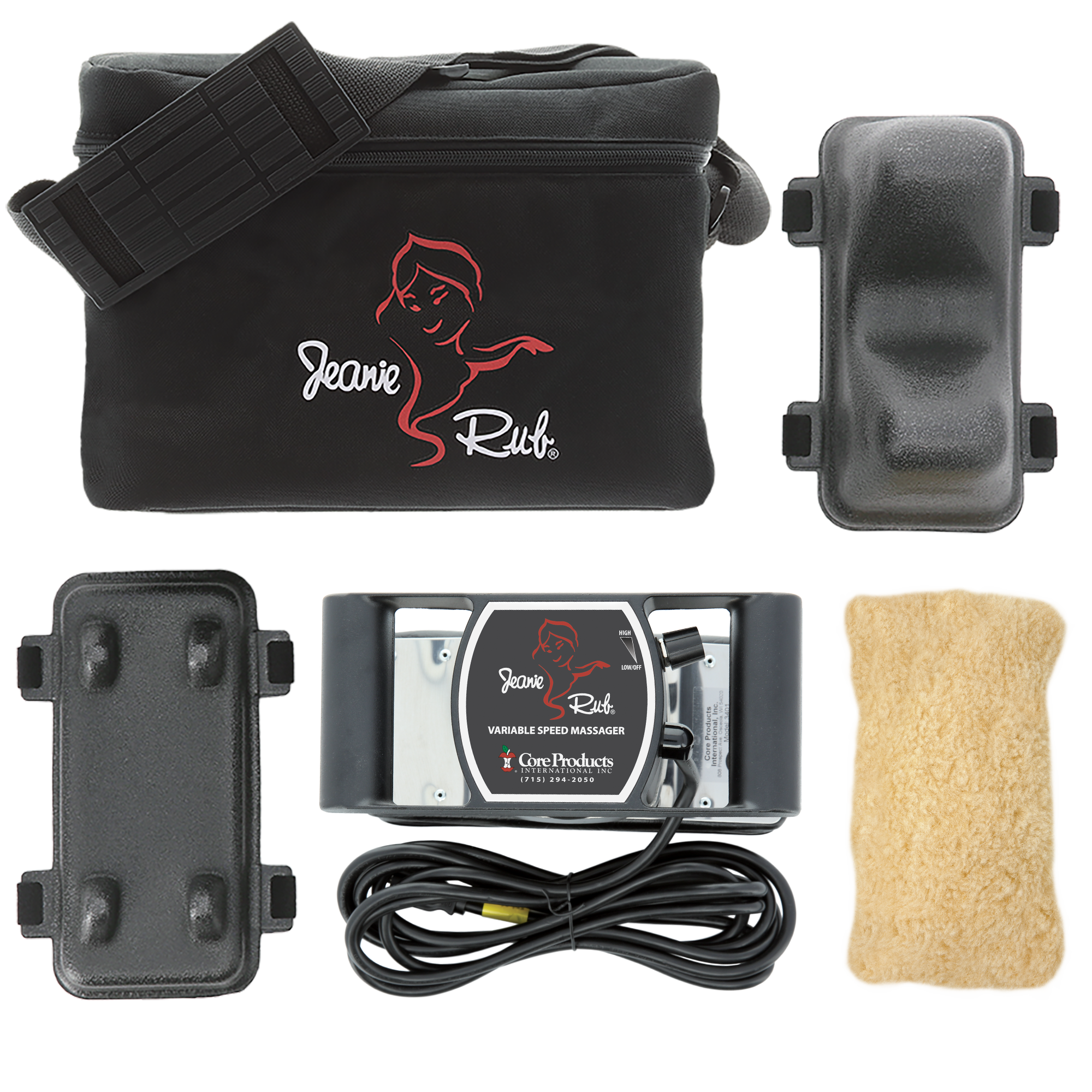 Jeanie Rub Variable Speed Massager - Portable Deep Tissue Massage Gun for Pain Relief & Muscle Recovery - Perfect for Athletes, Gym Enthusiasts & Home Use