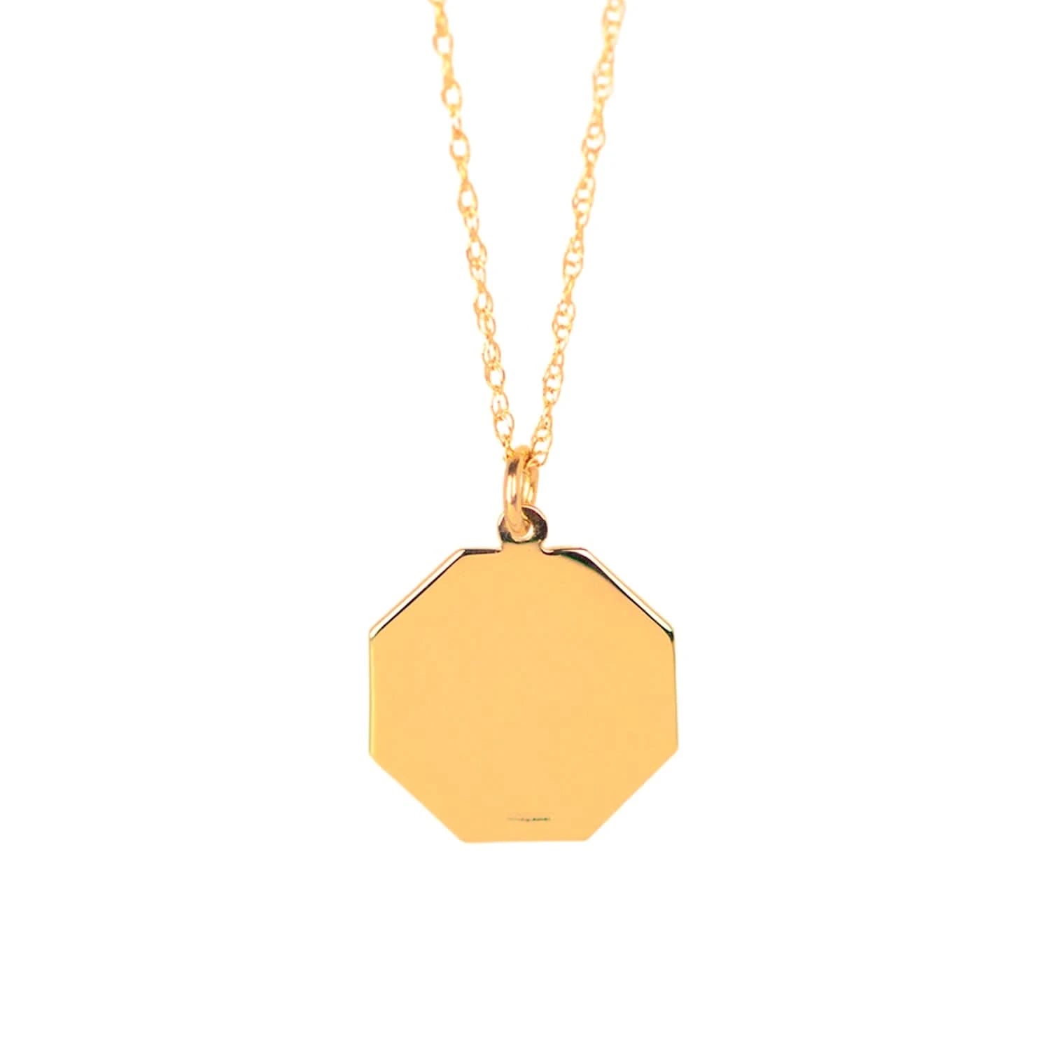 St. Christopher Necklace for Men - 14K Solid Gold Pendant with Custom Engraving - Religious Jewelry Gift for Travelers & Protection