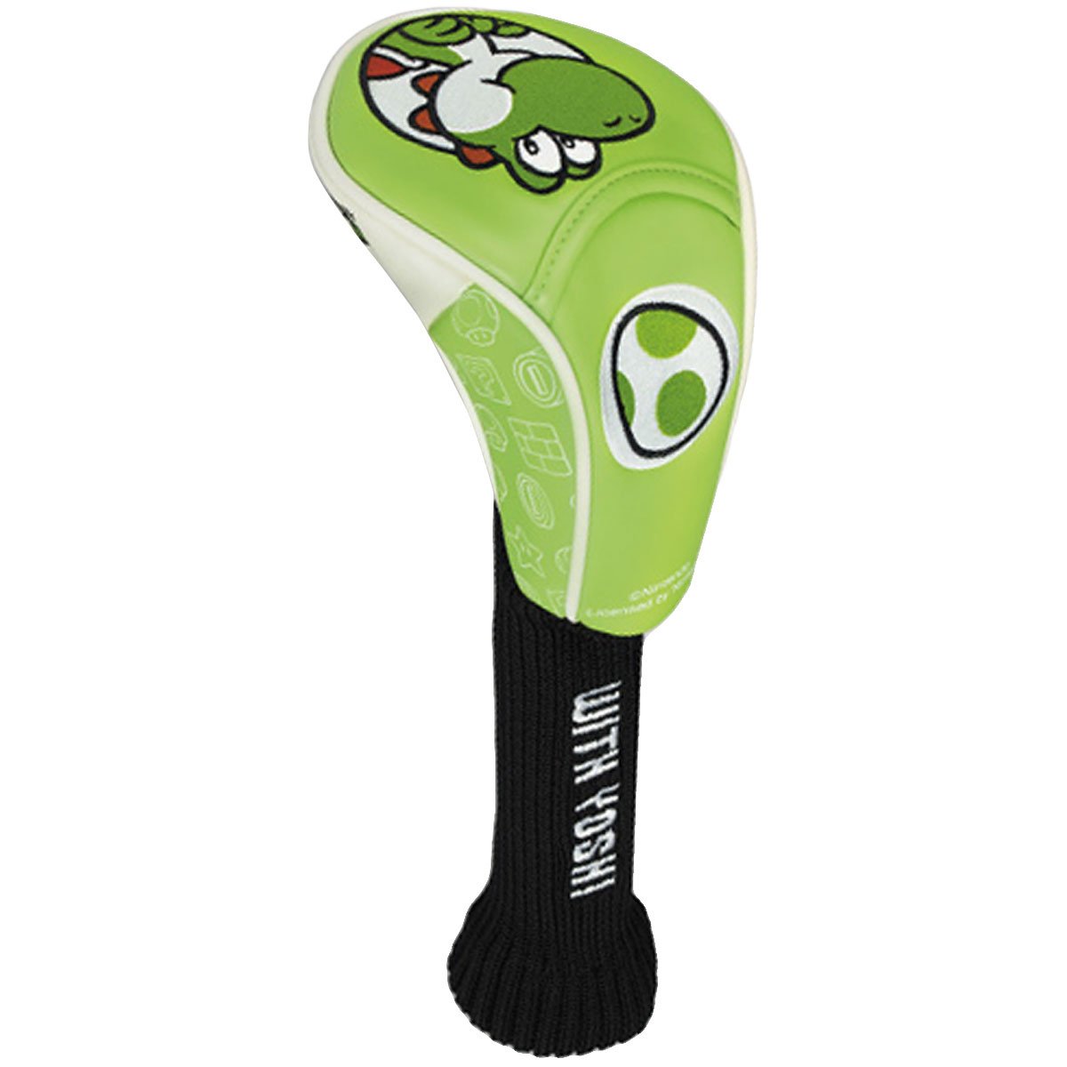 Super Mario Yoshi Head Cover SMHF005 - Fun Character Golf Bag for Men & Women, Soft Candy Design, Clear Medium Size - Perfect for Golf Enthusiasts & Nintendo Fans on the Course