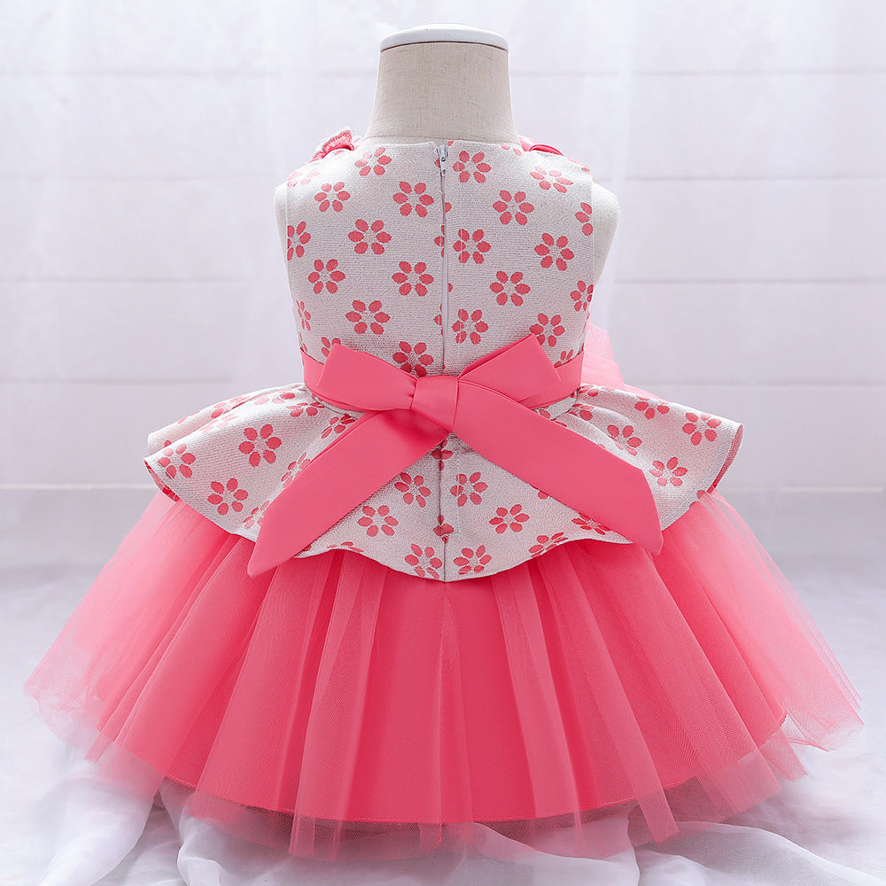 Elegant Baby Girl Summer Formal Princess Dress - Puffy Pageant Birthday Party Gown for Toddlers | Perfect for Weddings, Photo Shoots & Special Occasions
