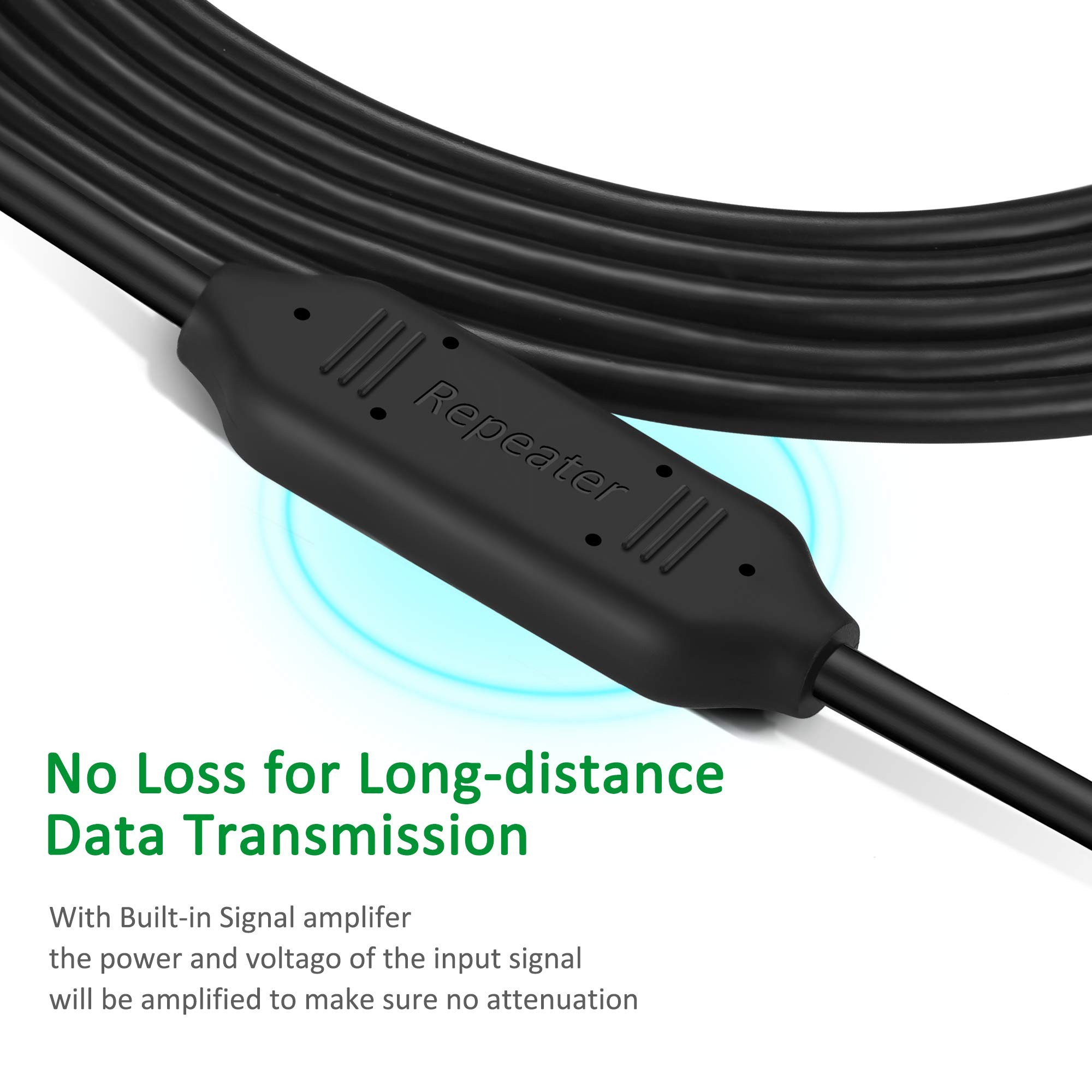 50 FT USB A to USB B Printer Cable - High-Speed Compatible with HP, Canon, Brother, Samsung, Dell, Epson, Lexmark, Xerox Printers | Perfect for Office, Home & Studio Printing Setup