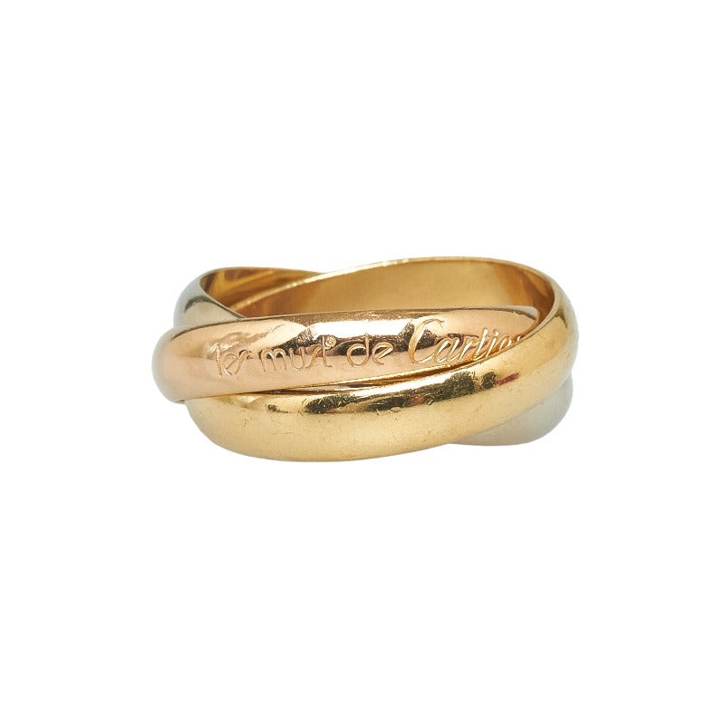 18K Gold Trinity Ring for Women - Elegant Stackable Band with Rose, White & Yellow Gold - Perfect for Anniversary, Wedding & Everyday Wear