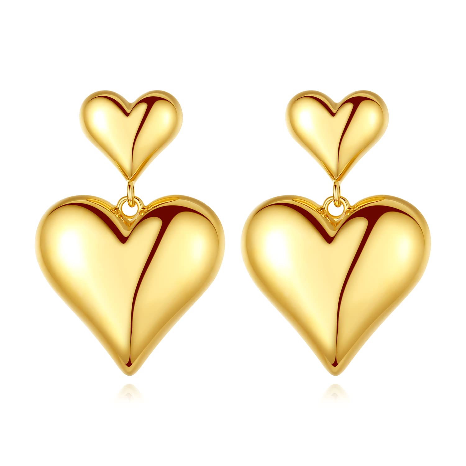 925 Sterling Silver Heart Drop Earrings for Women - Elegant Dangle Charm Jewelry for Parties, Weddings & Everyday Wear