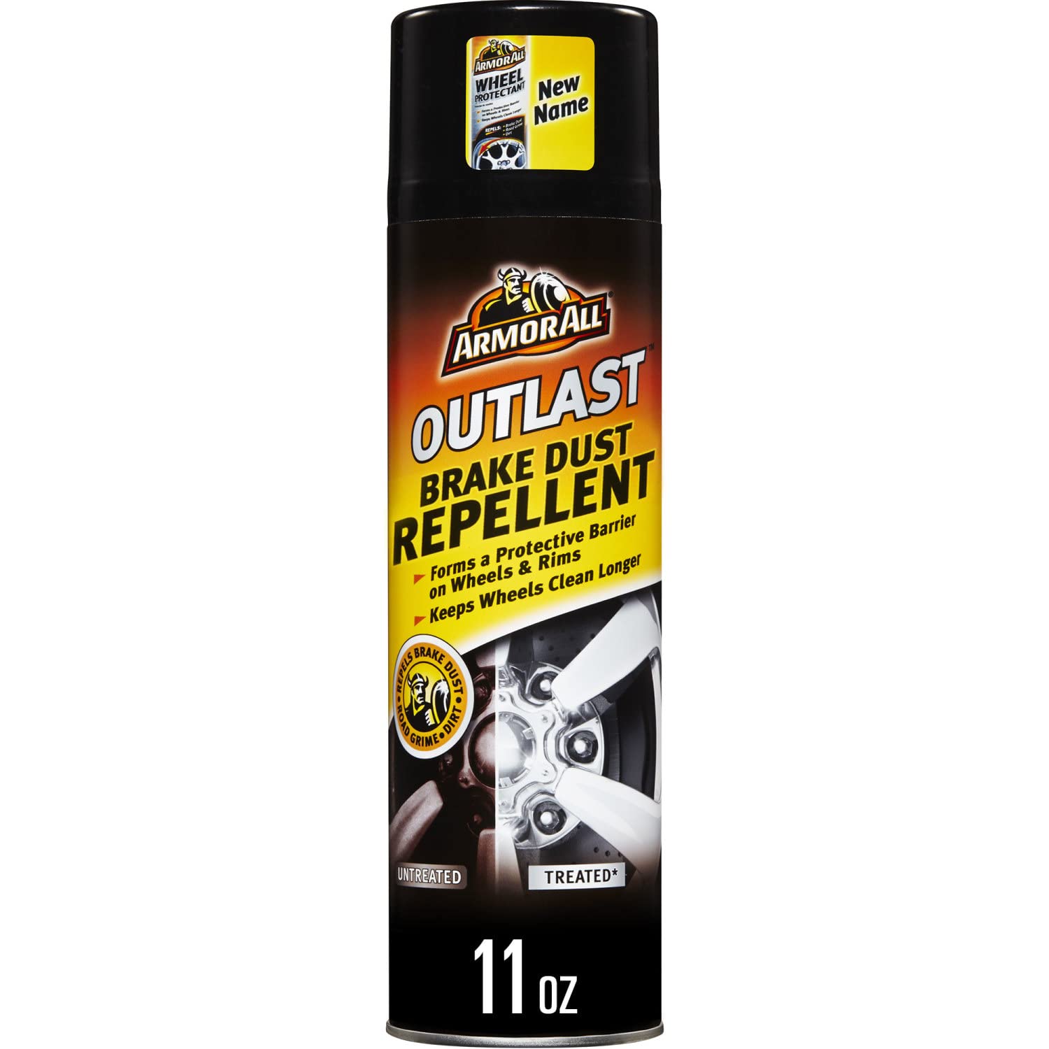 Armor All Car Brake Cleaner & Dust Repellent - 11 Fl Oz for Tires, Wheels & Rims - Removes Grime & Prevents Dust Buildup - Perfect for Car Detailing & Auto Maintenance