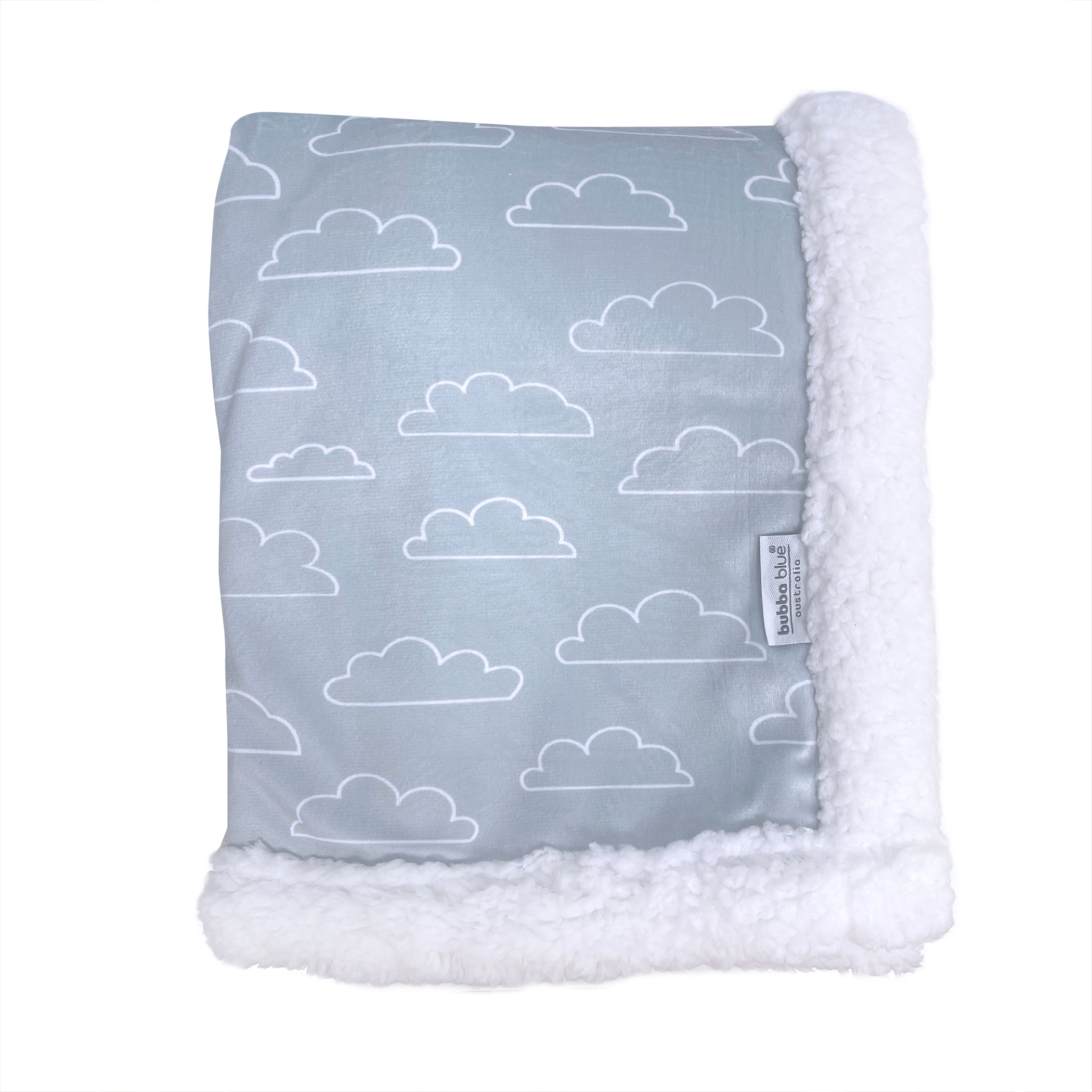 Nordic Velour Cuddle Blanket with Fleece Lining - Ultra Soft Blue Cloud Throw Blanket for Bed, Sofa & Winter Warmth - Cozy Home Decor Gift for Women & Men