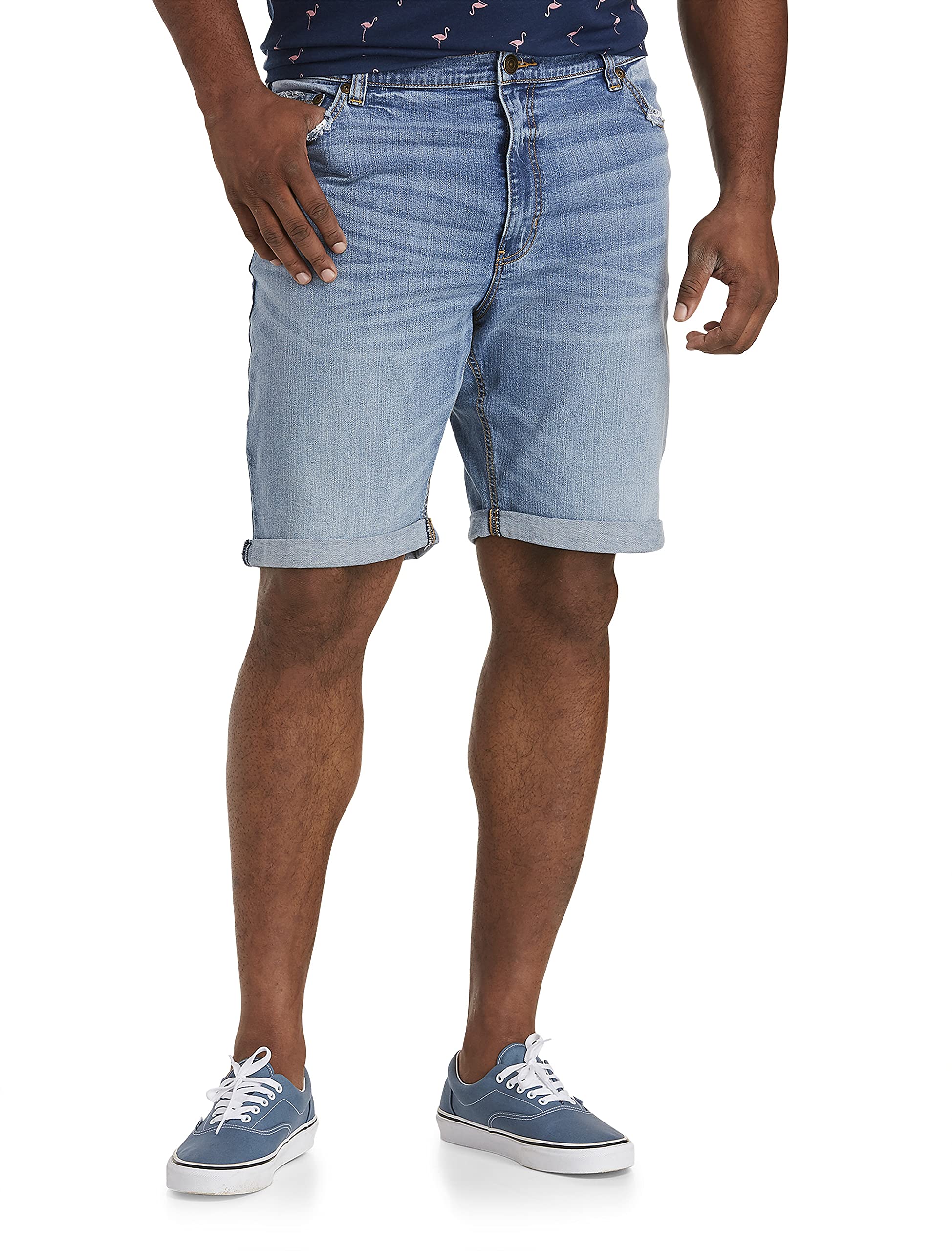 DXL Big and Tall True Nation Athletic Fit Laid Back Shorts for Men - Relaxed Comfort Casual Wear in Laid Back Blue - Perfect for Gym, Running, and Summer Outdoor Activities