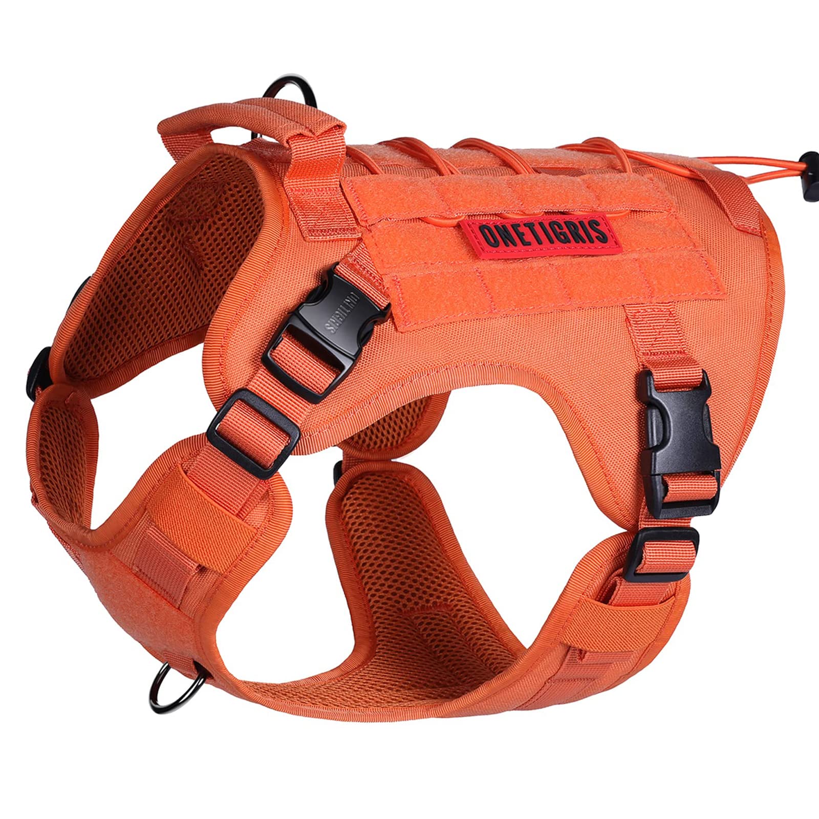 OneTigris Tactical Dog Harness Vest with Handle - Military Grade Adjustable No-Pull Service Vest for Large & Medium Dogs (XL, Orange) | Perfect for Walking, Hiking, Training & Outdoor Adventures