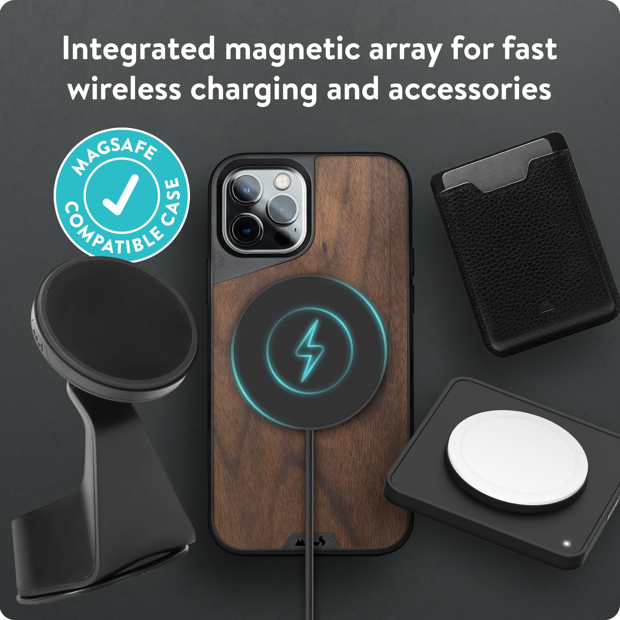 Premium Mous Limitless 4.0 Walnut Wood Phone Case for iPhone 12 Pro Max | MagSafe Compatible | Eco-Friendly Packaging | Perfect for Outdoor Adventures & Daily Protection