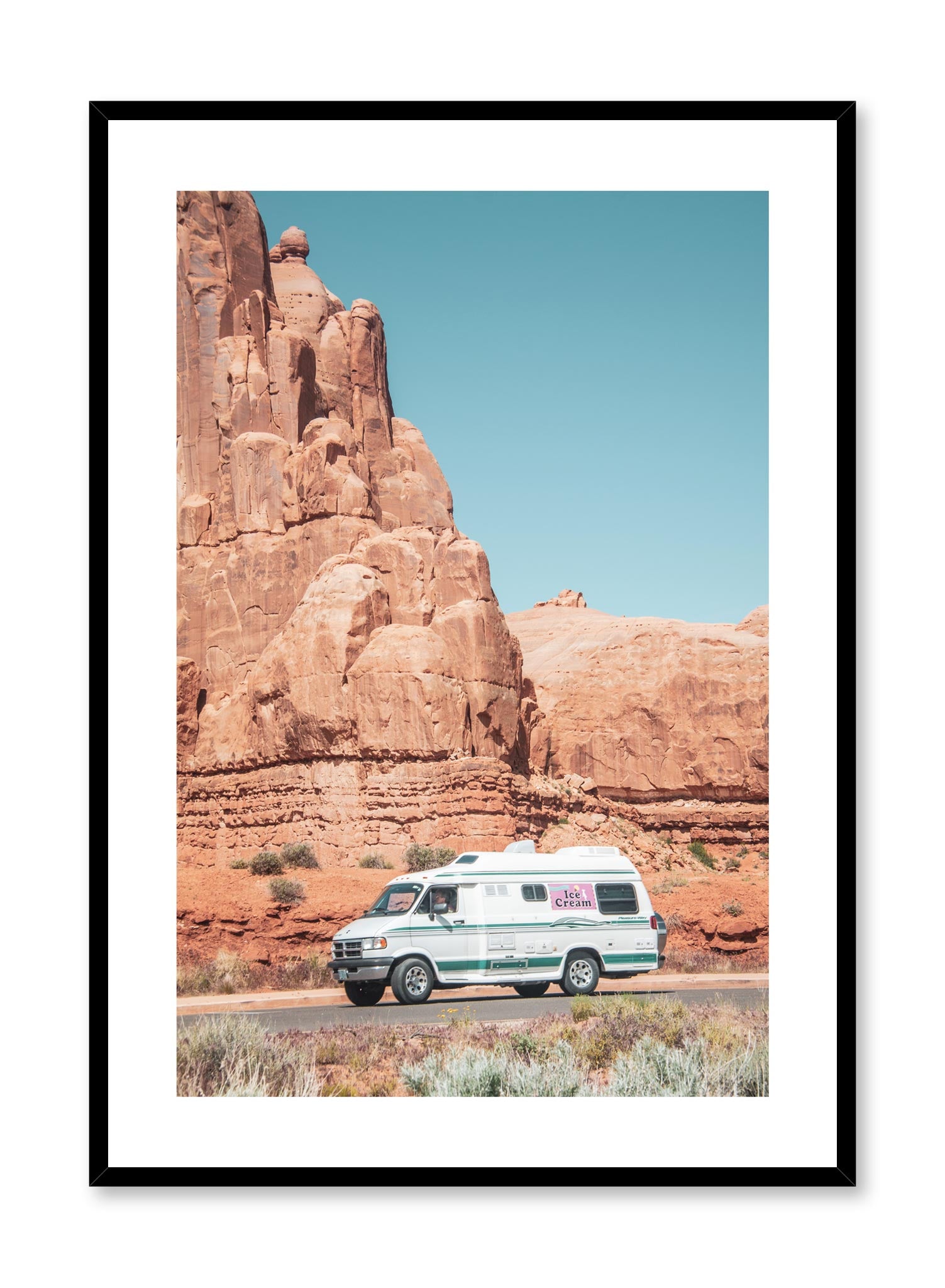 On The Road Travel Poster - Vintage Road Trip Wall Art for Home & Office Decor - Perfect for Road Trip Enthusiasts & Adventure Lovers
