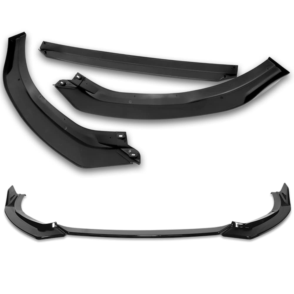 Q1-TECH 9-Piece Front Bumper Lip & Side Skirt Extensions Diffuser for 2021-2024 Kia K5 GT-Line - ABS Black Front Lip Spoiler & Chin Splitter | Car Body Kit Upgrade for Sporty Look & Aerodynamics