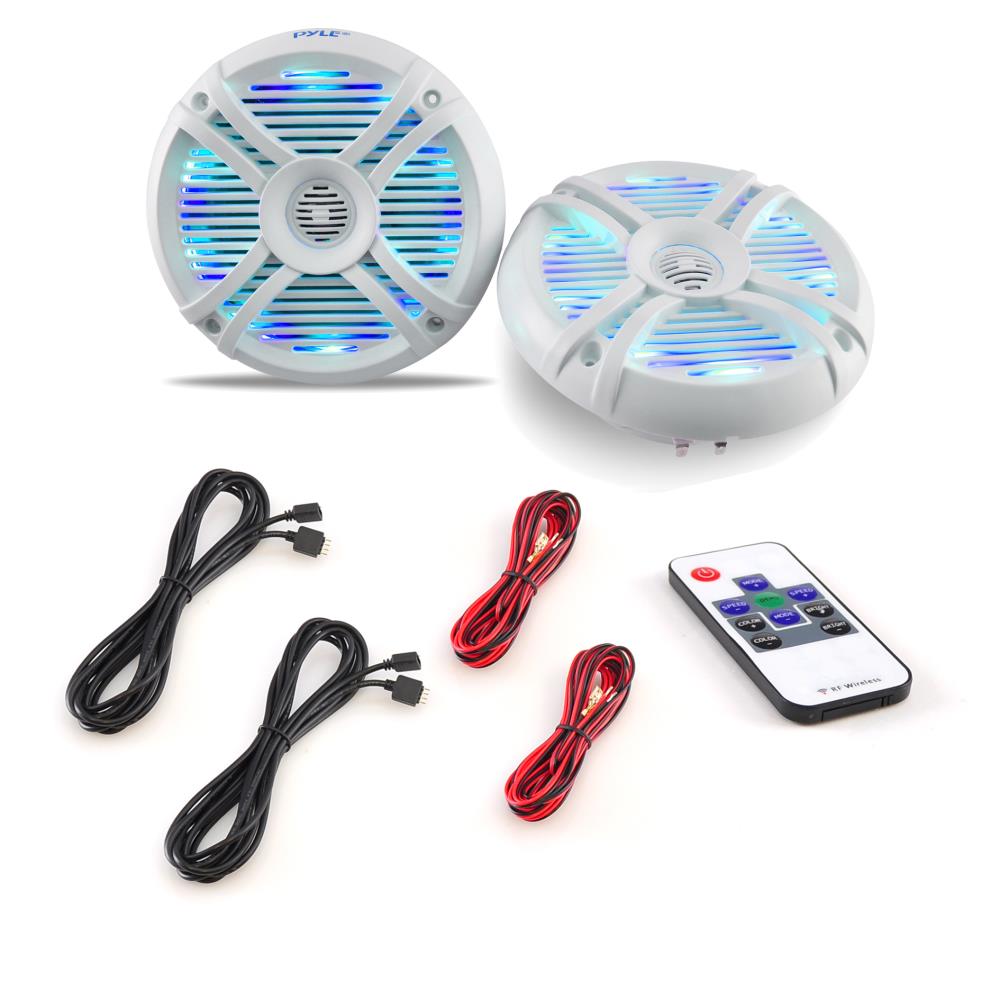 6.5 Inch Waterproof Marine LED Speakers - High-Quality Boat Audio System for Outdoor, Marine & RV Use