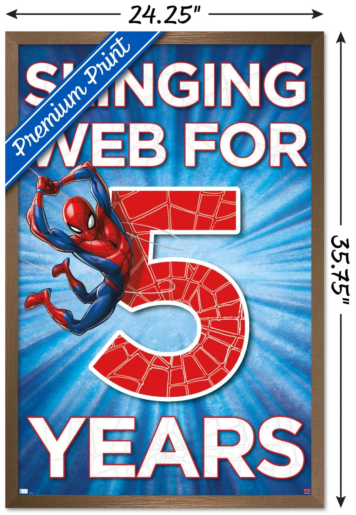 Marvel Spider-Man Happy 5th Birthday Wall Poster - 34
