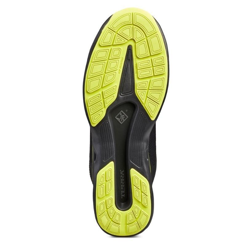 Terra Lites MID TR0A4NRTA35 Unisex Composite Toe Athletic Safety Shoes - Black/Lime | Lightweight Work Shoes for Construction, Warehouse & Industrial Safety | OSHA Compliant Work Boots for Men & Women