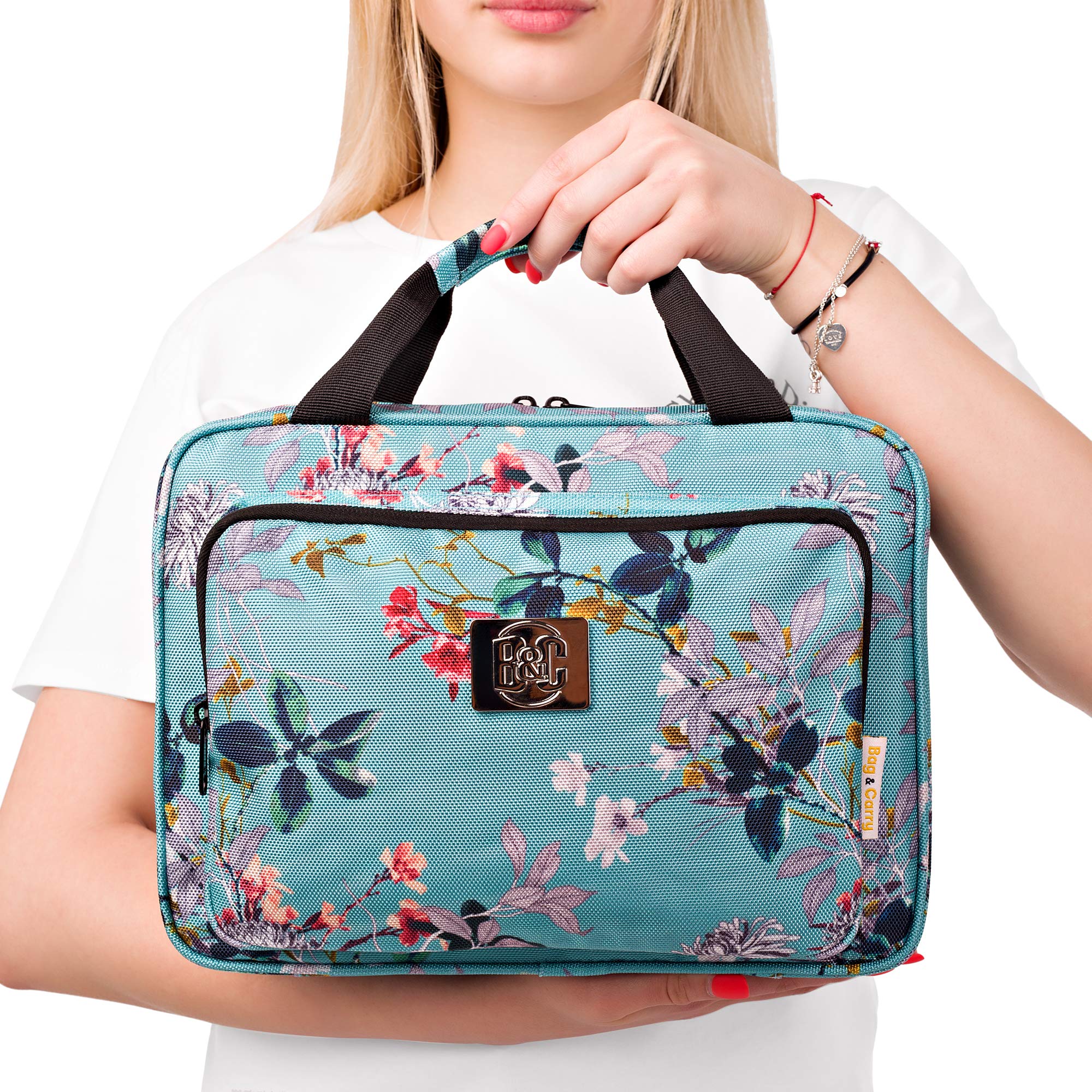 Large Hanging Toiletry Bag for Women - XL Folding Travel Cosmetic Organizer with Multiple Pockets - Waterproof Bathroom Bag for Full Size Toiletries (Teal) | Perfect for Travel, Camping, Gym & Home Storage