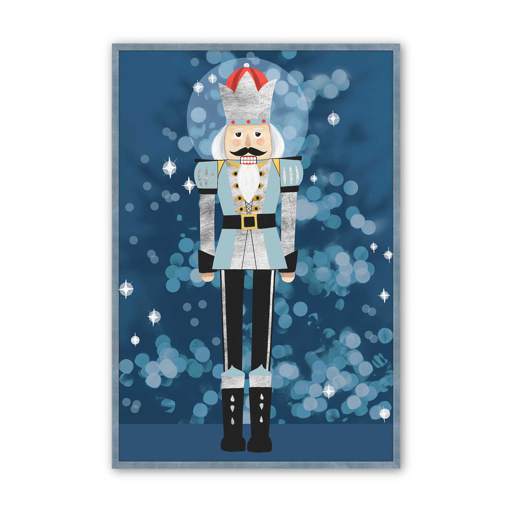 Blue Classic Nutcracker Figurine - Holiday Christmas Decor for Home, Party & Festive Gift