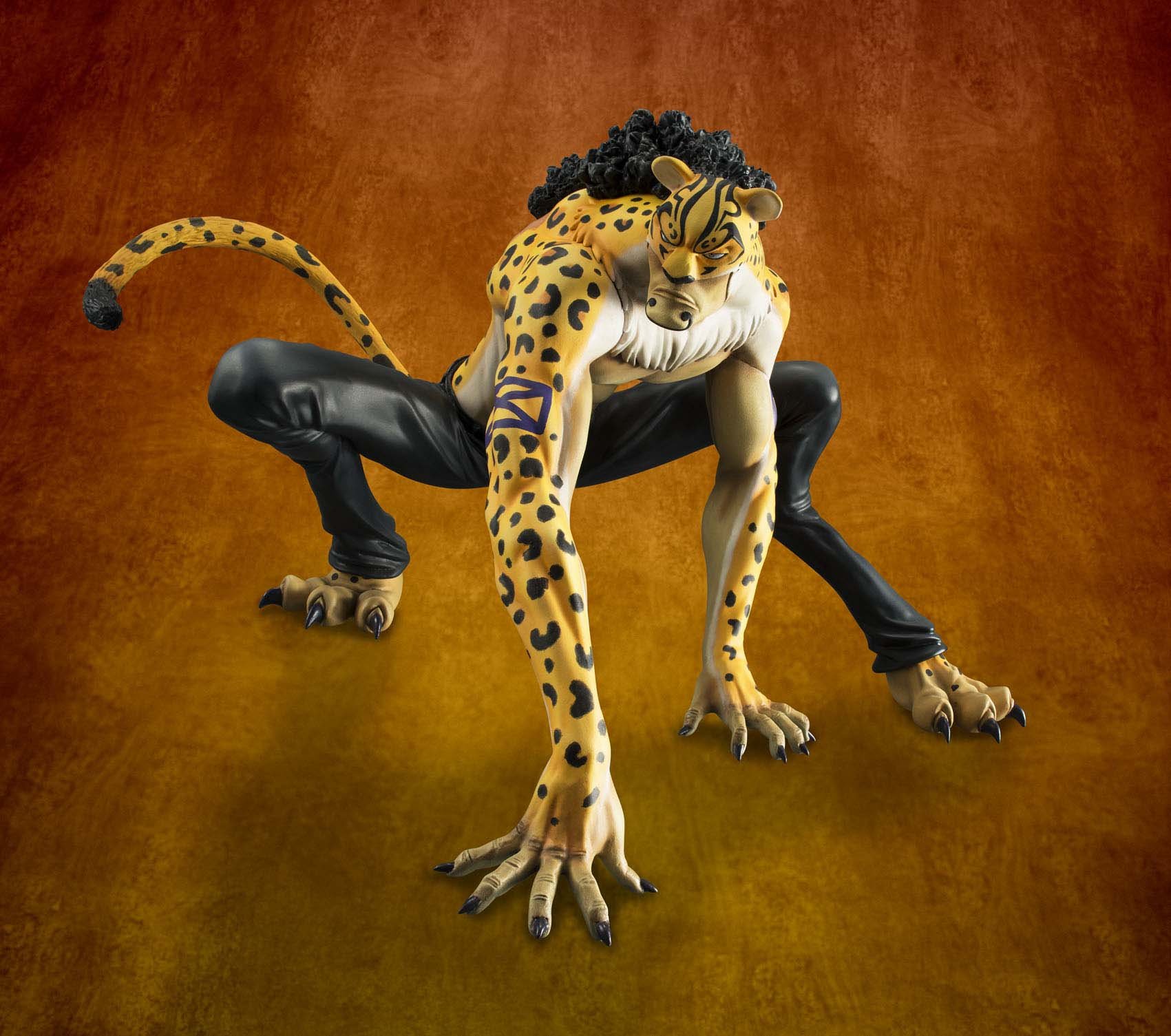 Megahouse One Piece P.O.P. Portrait of Pirates Leopard Version Rob Lucci PVC Figure - Premium Anime Collectible for Display & Home Decoration