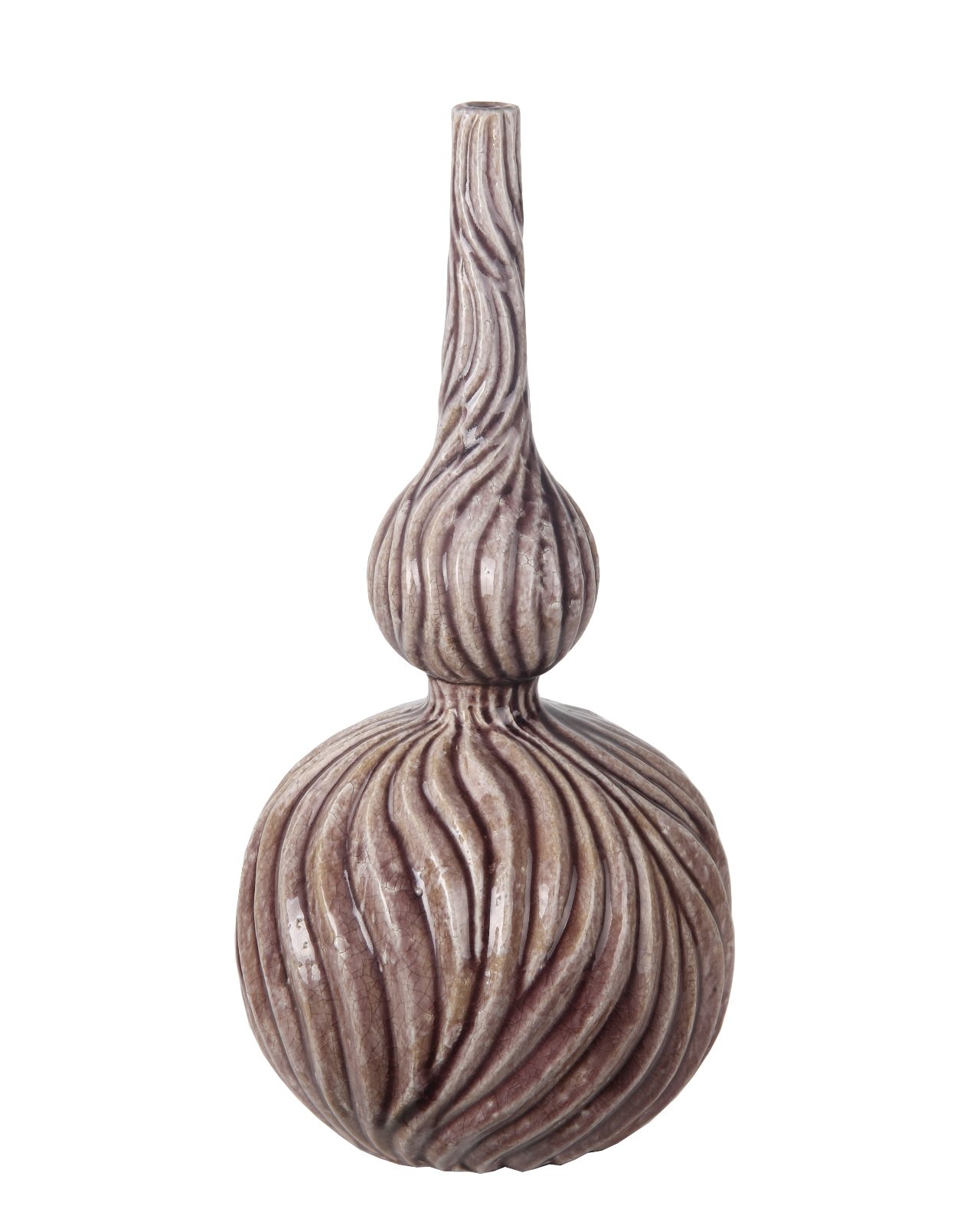 Premium Small Ceramic European Vase Set - 2 Piece Brown Home Decor for Dining Table, Living Room & Wedding Centerpieces