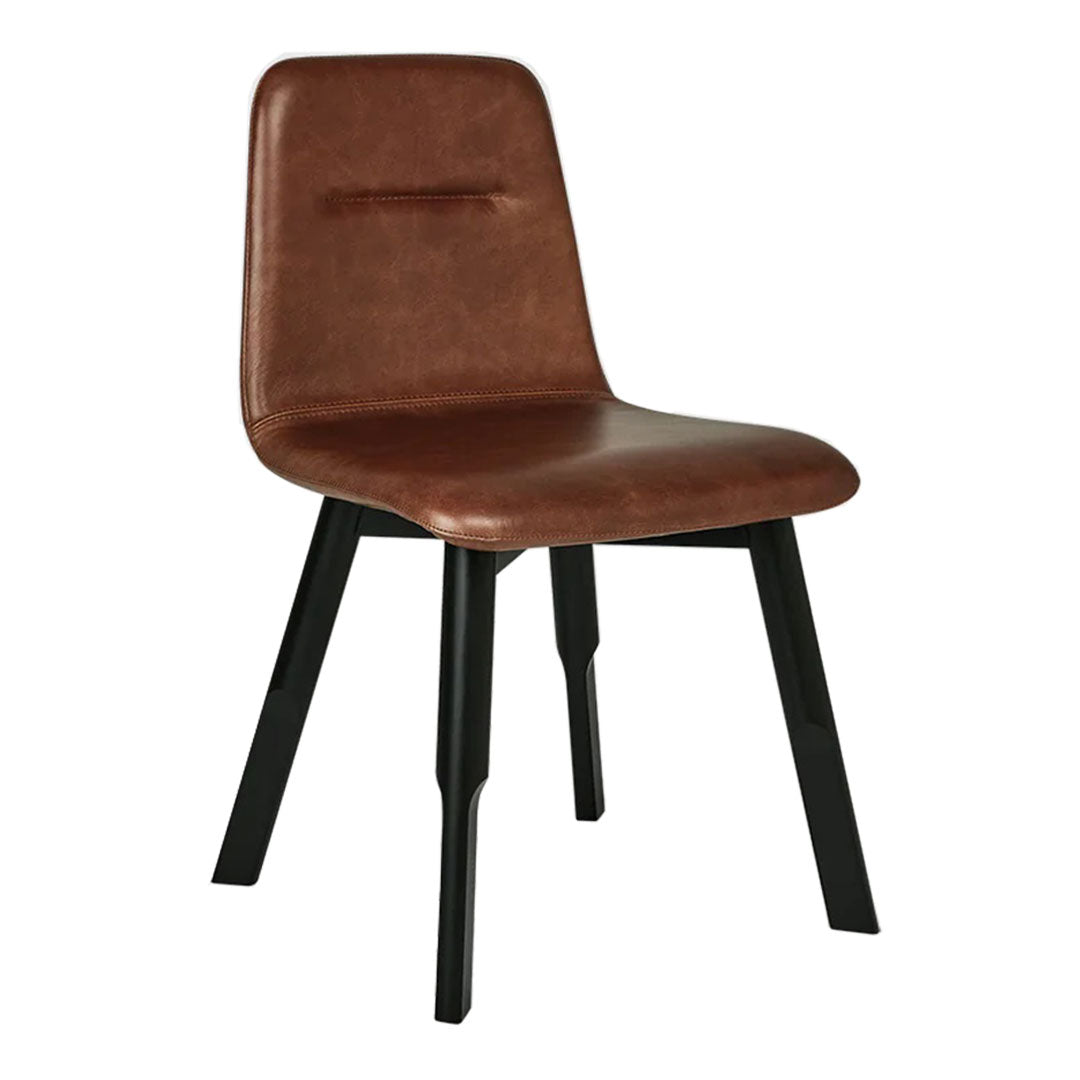 Gus Modern Bracket Chair - Contemporary Accent Chair for Living Room, Dining Room & Office - Stylish Mid-Century Design with Comfortable Upholstered Seat