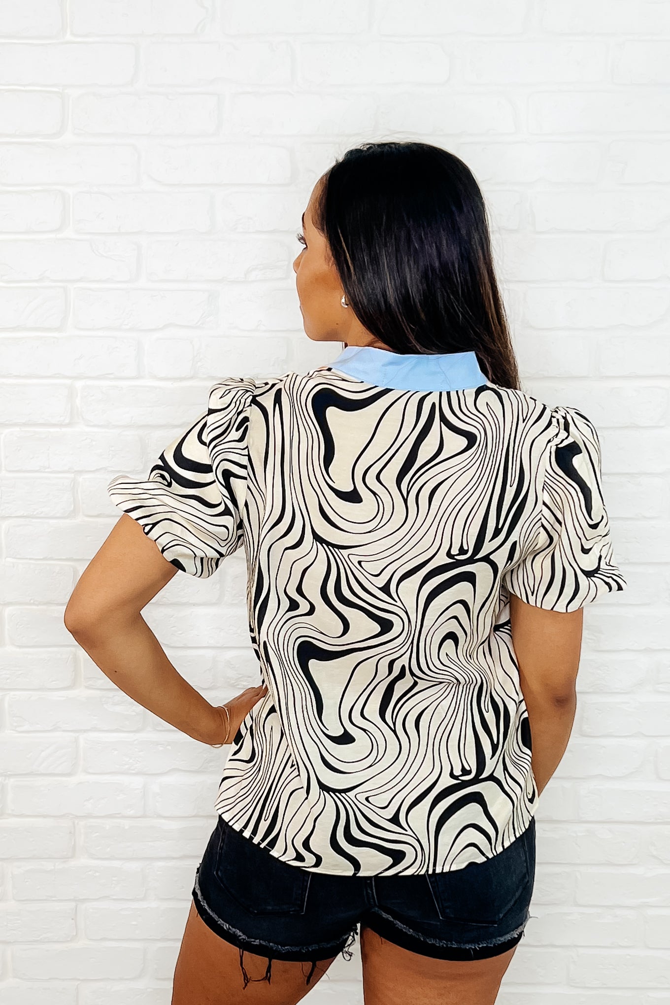 Stylish Zebra Print Top for Women - Trendy Animal Print Blouse for Casual Wear & Night Out