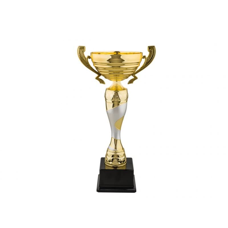 Gold and Silver Large Trophy Cup Award - Metal Bowl for Club, School & Sports Events | Perfect for Competitions, Ceremonies & Achievement Recognition