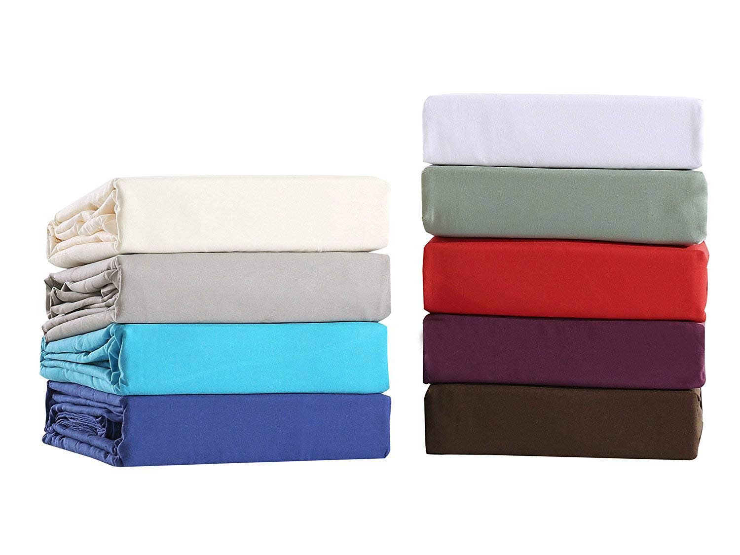 Luxurious 1800-TC Egyptian Cotton Queen Size Sheet Set - 6 Piece (1 Fitted Sheet, 1 Flat Sheet, 4 Pillowcases) for 60x80 Mattress with 7-9 Inch Deep Pockets - Solid Navy Blue - Perfect for Bedroom, Guest Room & Hotel Use