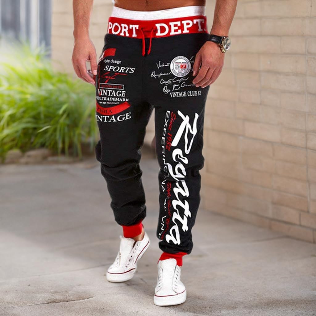 COTTORY Men's Hip Hop Dance Jogger Sweatpants - Comfortable Athletic Trousers for Streetwear, Workout & Casual Wear