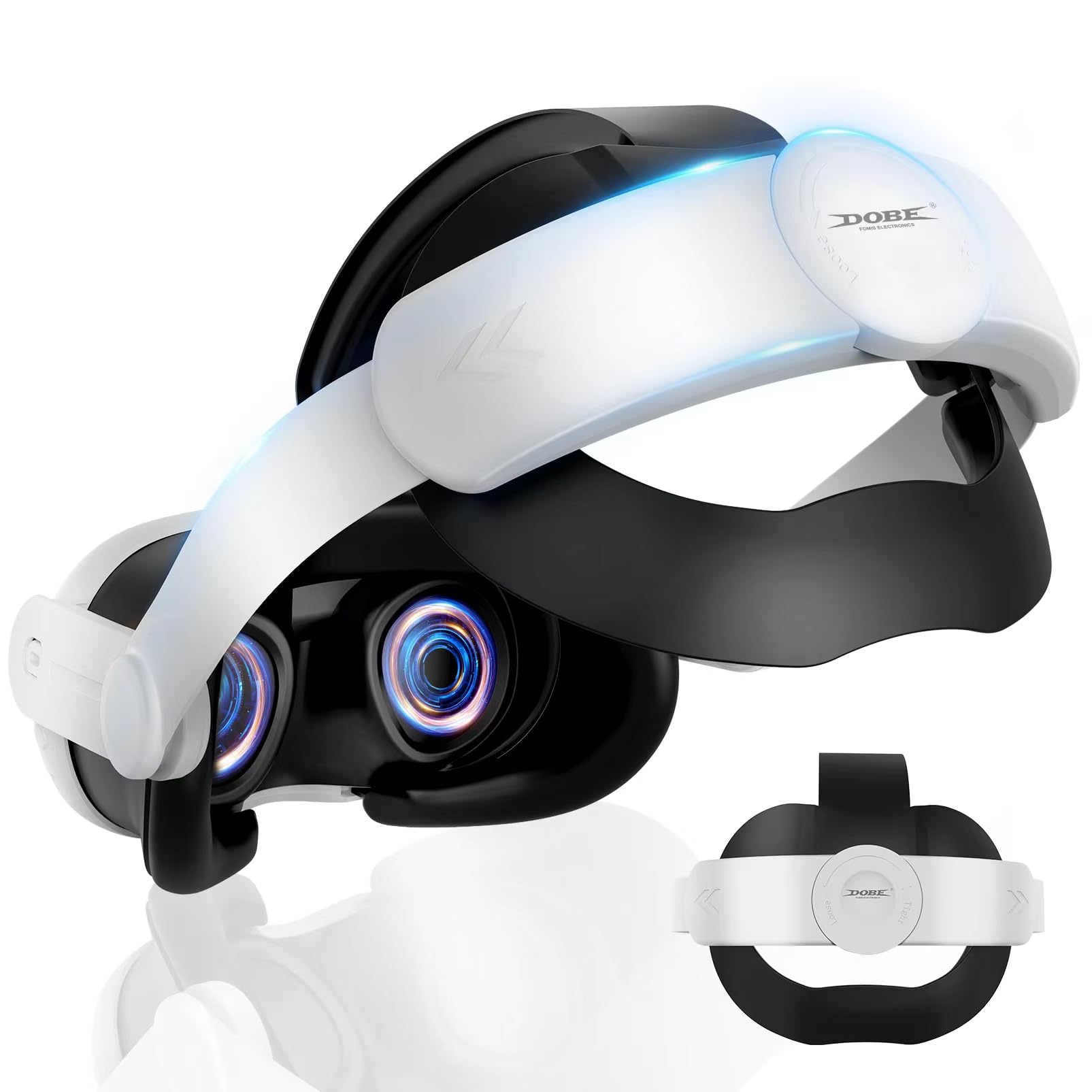 Meta Quest 3 & Quest 3S Elite Replacement Head Strap - Comfortable Adjustable VR Headset Accessory for Extended Gaming & Virtual Reality Experiences