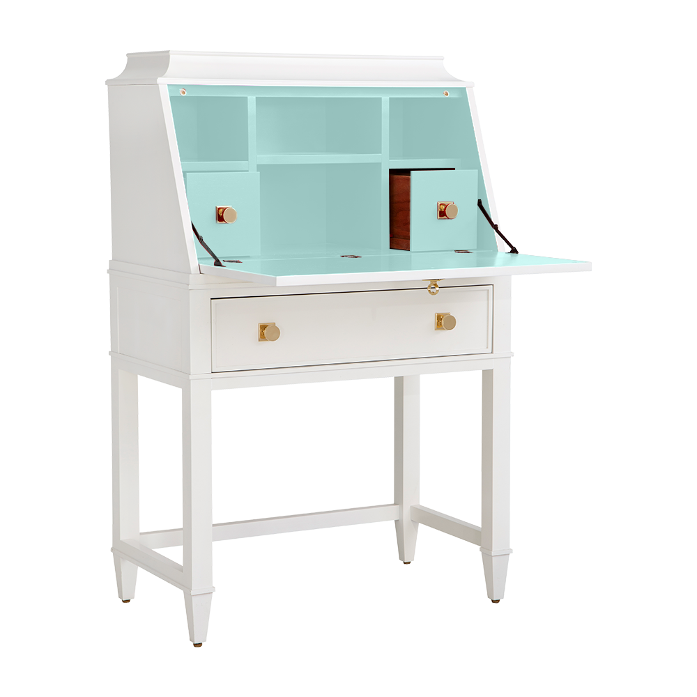 Stylish Rowayton Secretary Desk with Drop-Down Writing Surface - Perfect for Home Office, Study & Small Spaces