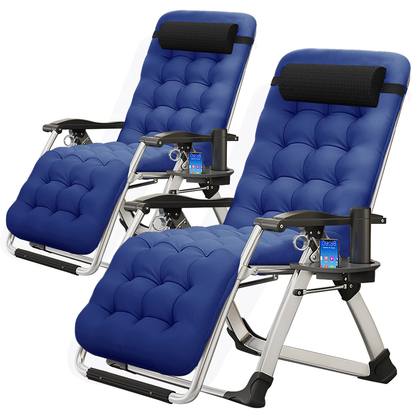 Best Zero Gravity Chair for Outdoor Relaxation - Heavy Duty 440lbs Capacity, Padded Lounge Recliner with Side Table - Perfect for Patio, Poolside, Camping & Backyard Lounging