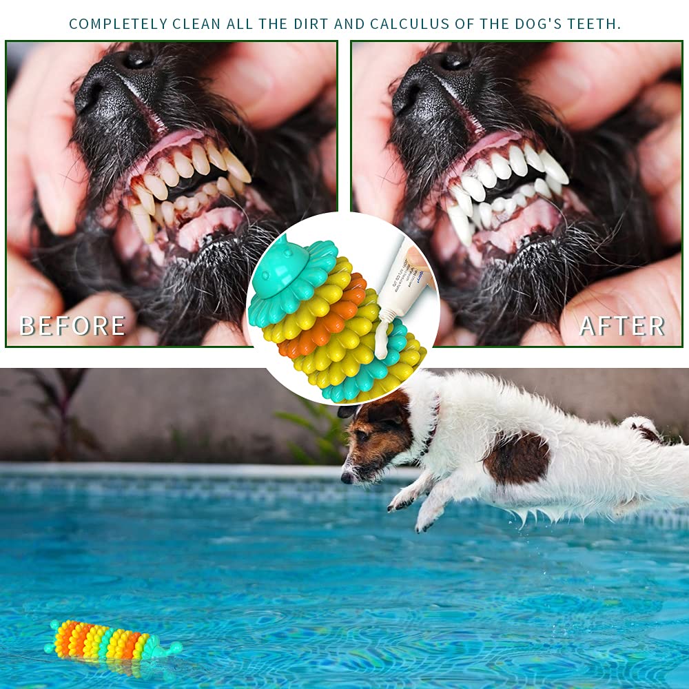 **Durable Indestructible Dog Chew Toys for Aggressive Chewers – Rubber Teeth Cleaning Chew Toys for Small, Medium & Large Breed Dogs – Interactive Puppy Training Toys for Outdoor Play – Blue**    *(Great for teething puppies, aggressive chewers, and interactive training sessions!)*