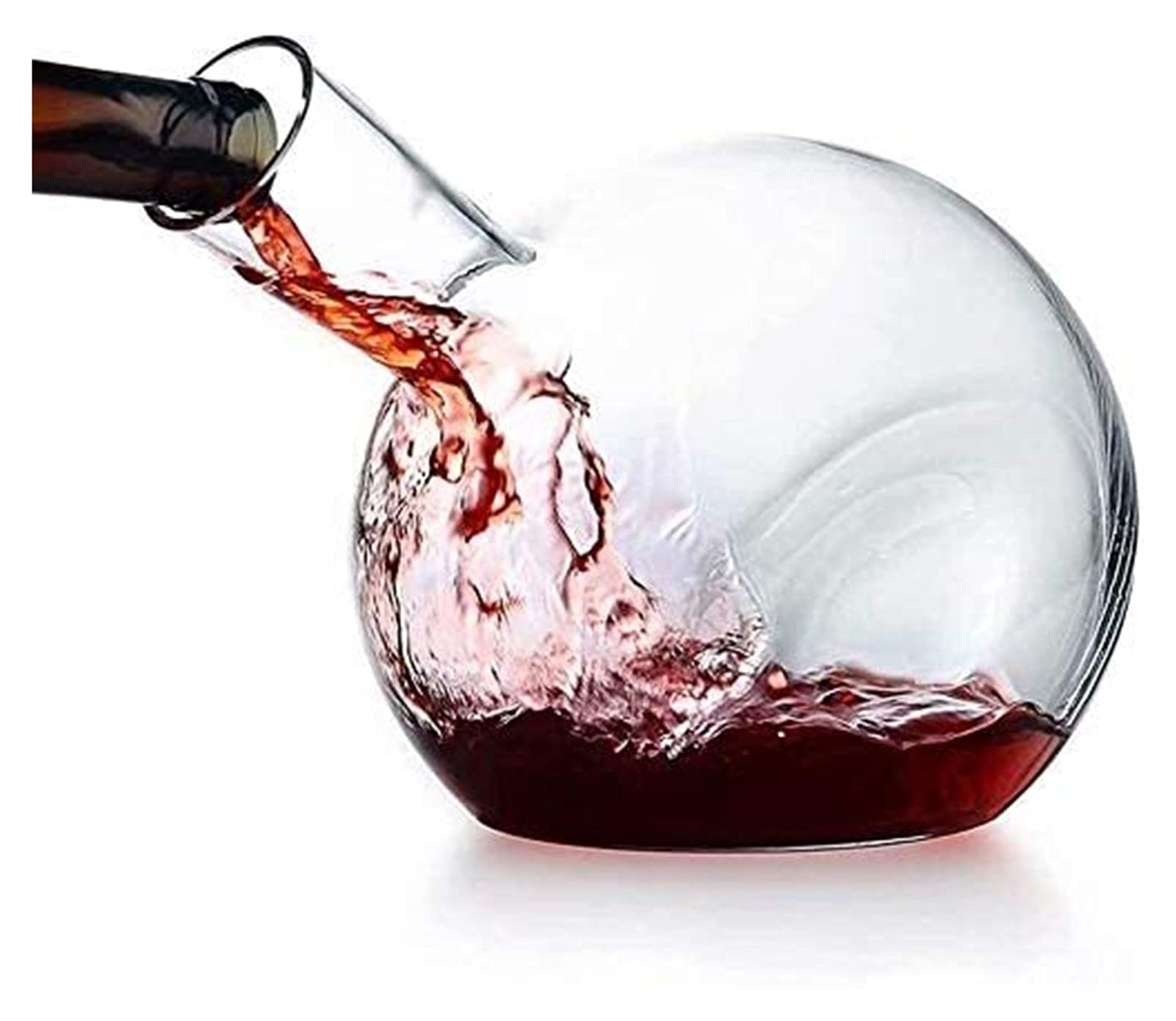 Premium 2.5L Crystal Whiskey Decanter with Aerating Pourer - Elegant Glass Wine Decanter for Bourbon, Scotch & Red Wine - Perfect for Home Bars, Dinner Parties & Gift Giving