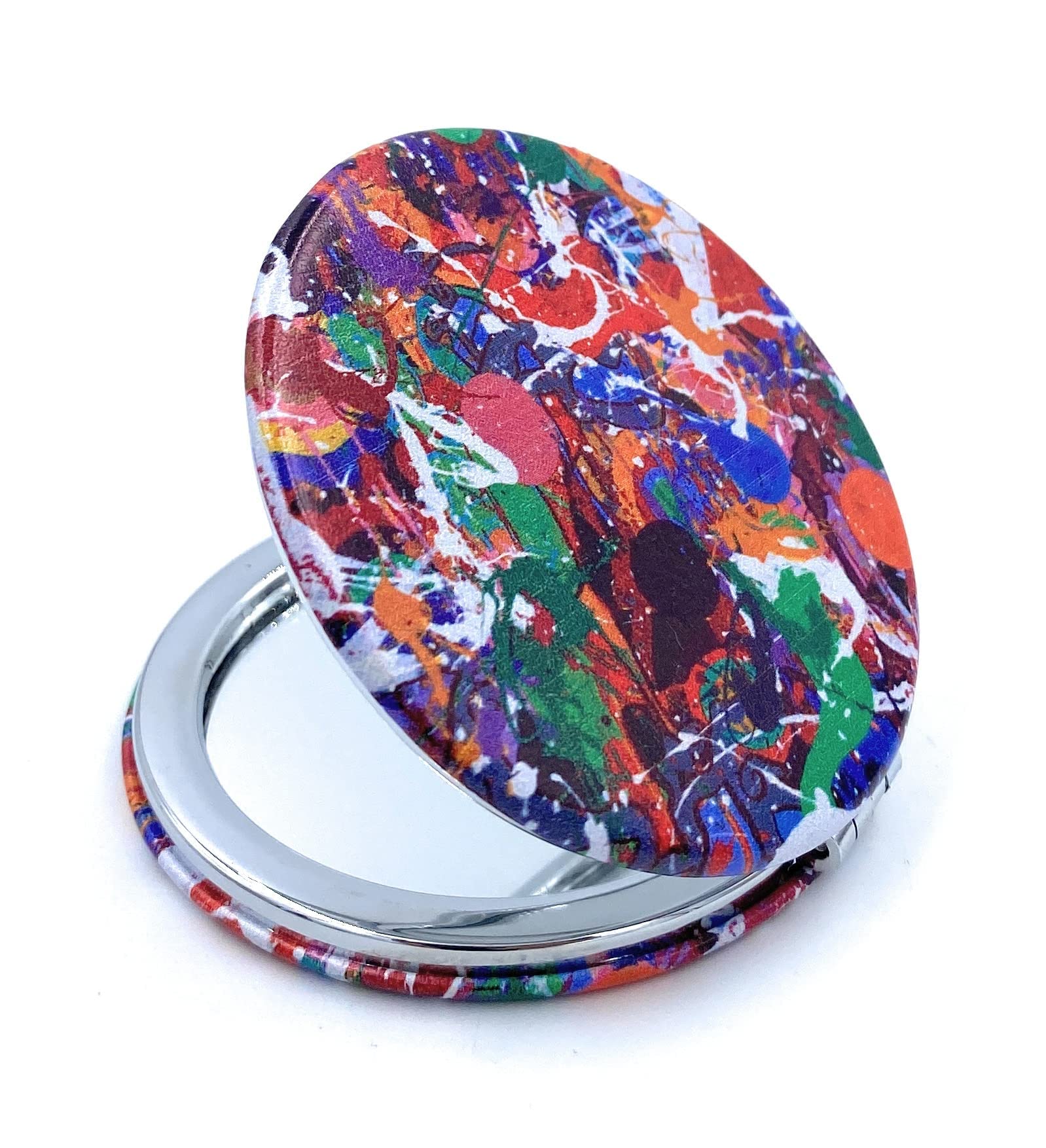Foldable Handheld Mirror Compact Set - Pocket Size Travel Mirror for Purses, Red Lipstick Mirror, Bulk Compact Mirror - Perfect Gift for Mom, Women, Makeup & Travel Essentials