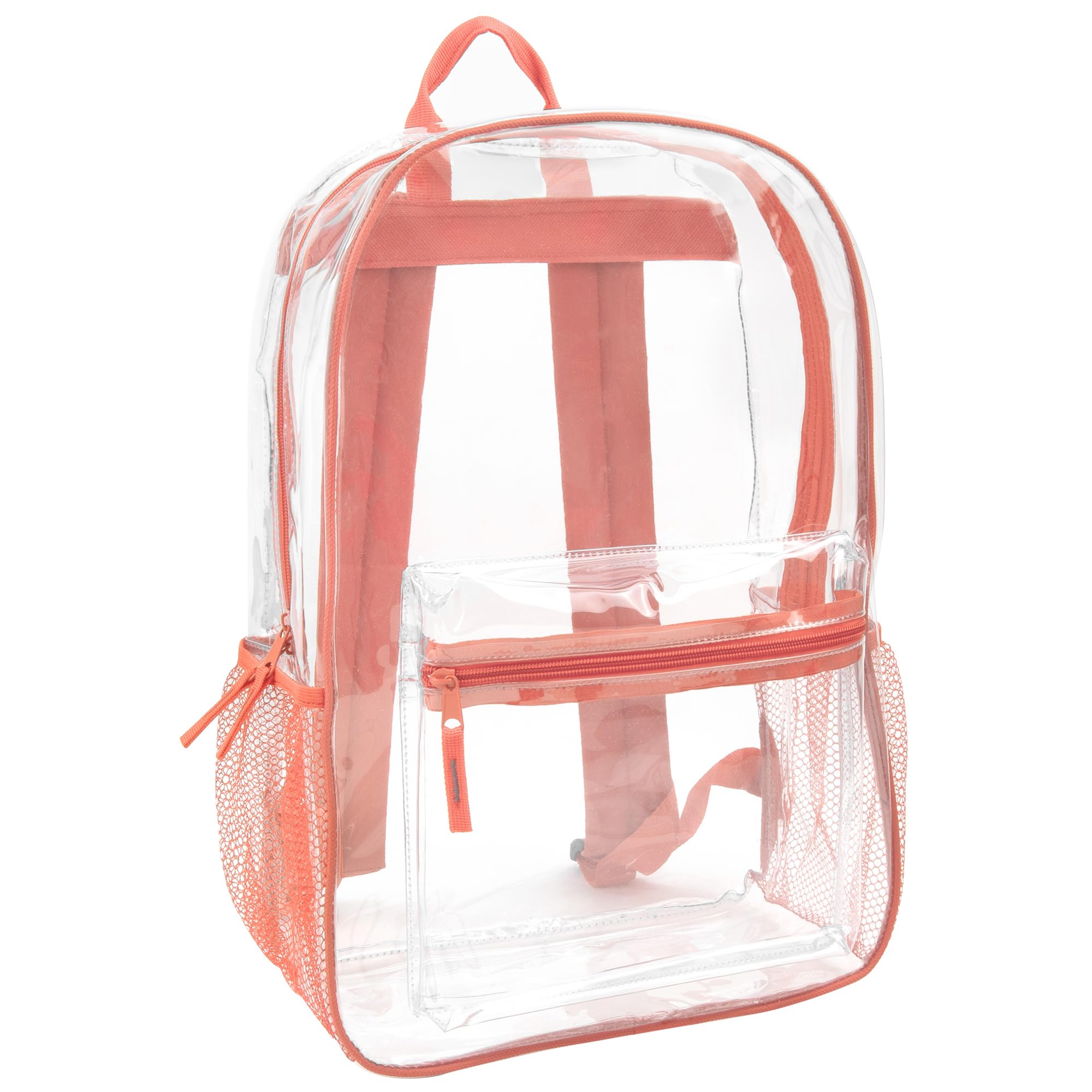 Trail Maker Heavy Duty Clear Backpack with Padded Straps & Side Pockets - School Approved Transparent Bag for Kids, Boys & Girls - Perfect for Stadium Events, Concerts & Travel