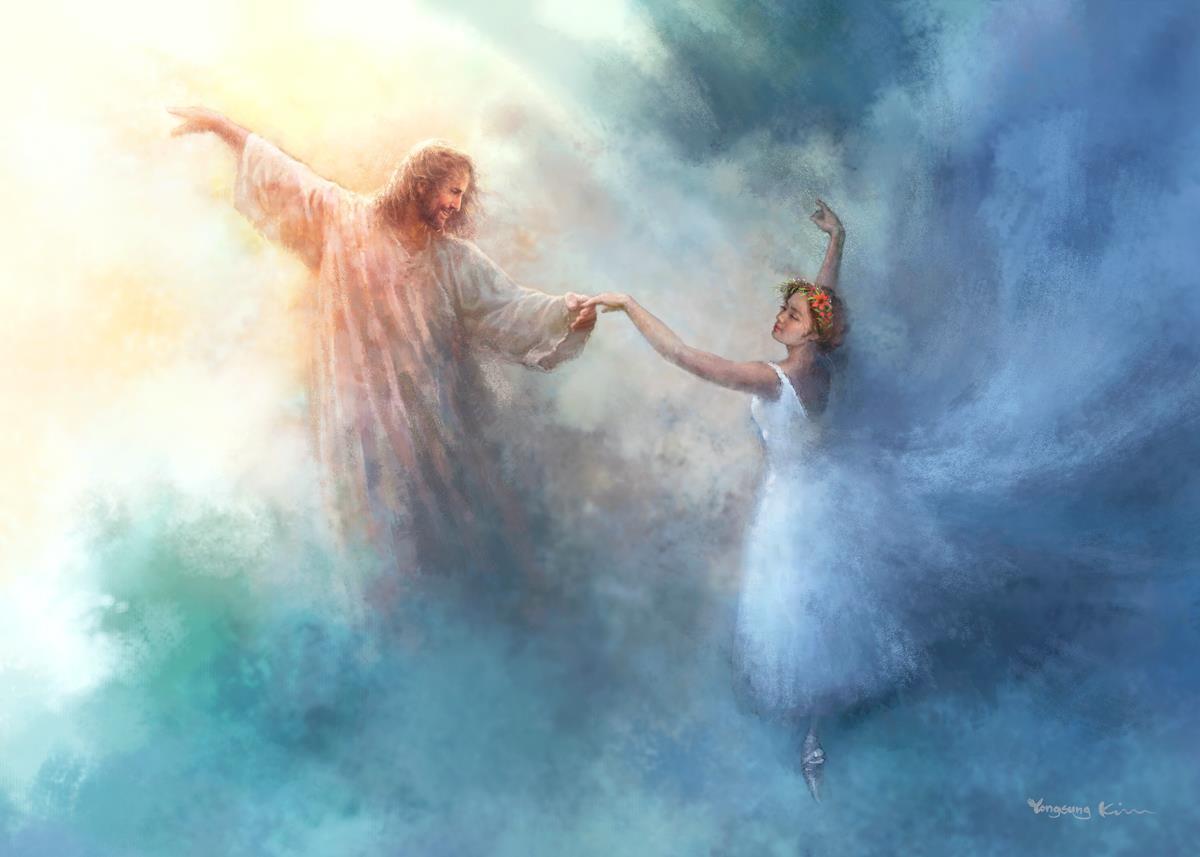 A Pas De Deux By Yongsung Kim - Ballet Dance Art Print - Elegant Wall Decor for Home, Office & Dance Studios