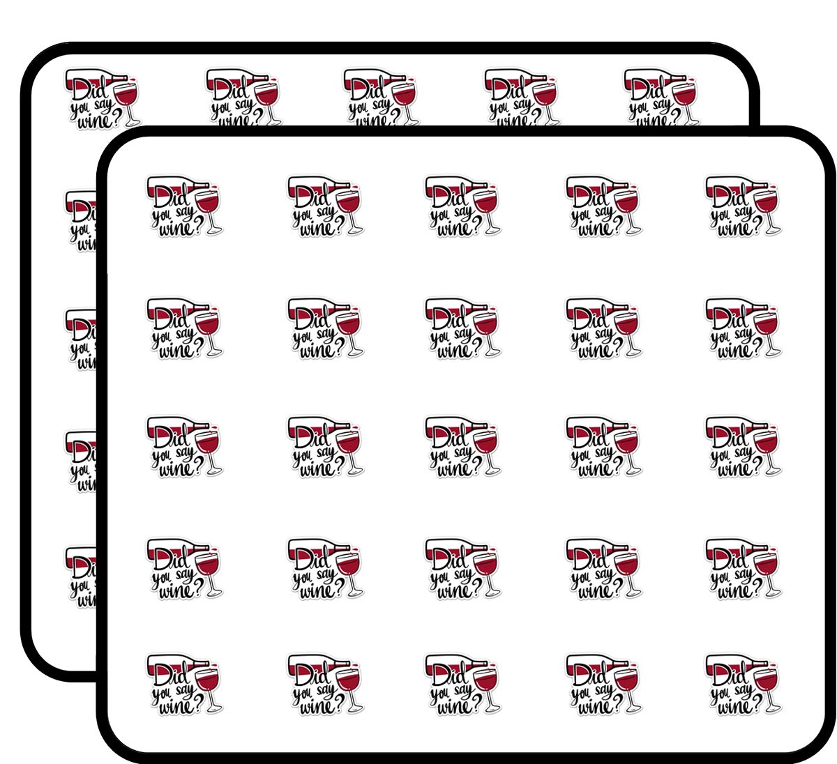 Did You Say Wine? 50 Pack Stickers for Scrapbooking, DIY Crafts, Bullet Journals - Perfect for Kids Art Projects, Planner Decorations & Creative Gift Wrapping