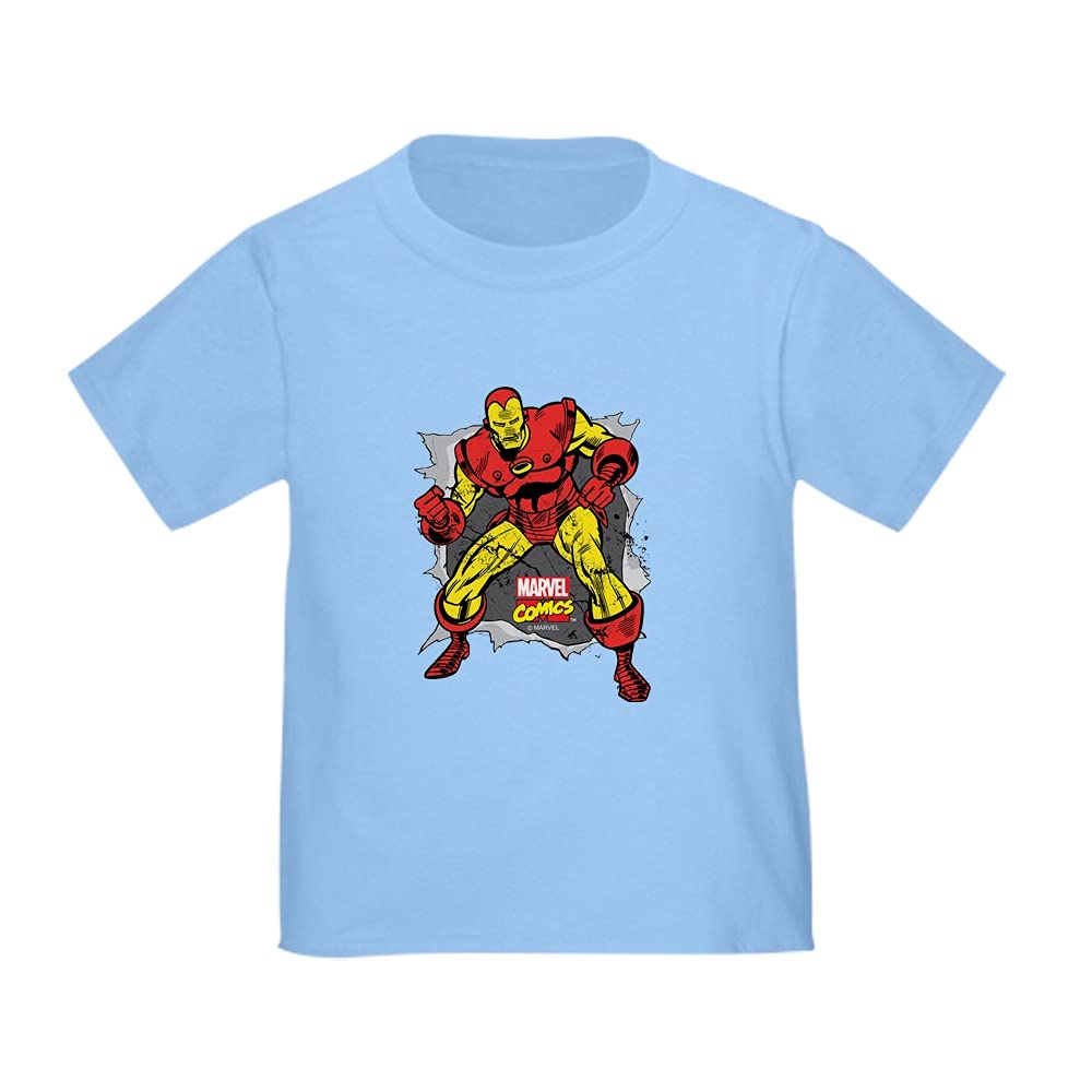 Iron Man Ripped Graphic Toddler T-Shirt - Superhero Marvel Avengers Cotton Tee for Boys | Cool Casual Wear, Birthday Gift, Cosplay Costume