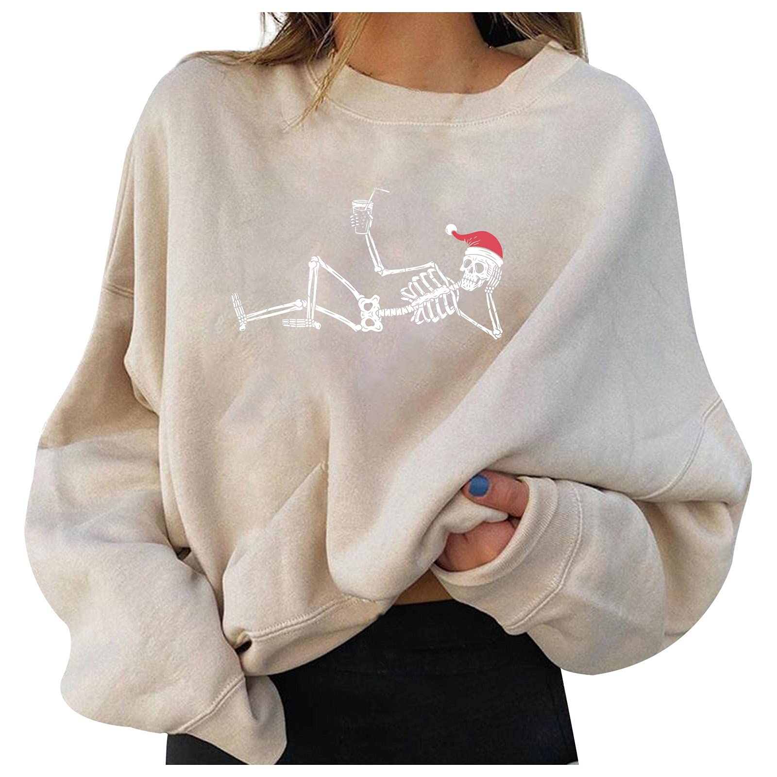 Funny Ugly Christmas Women's Zipper Hoodie - Long Sleeve Comfy Pullover with Print for Holiday Parties & Gifts