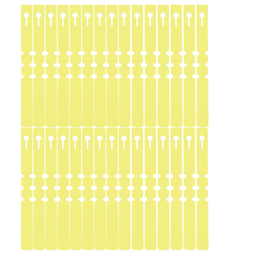 200 PCS Waterproof Plastic Plant Tags - Adjustable Tree Labels for Outdoor, Greenhouse & Nursery - Durable Wrap Around Hanging Plant Markers (Yellow) - Perfect for Garden Organization, Seedling Identification & Plant Tracking