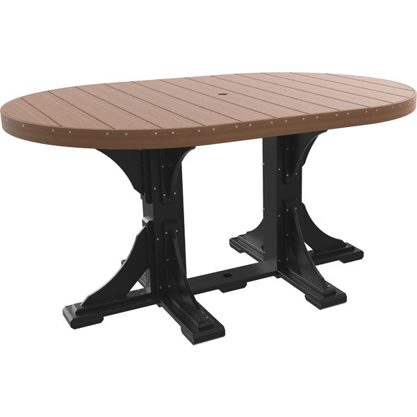 Poly 4ft x 6ft Oval Bar Height Table - Durable Outdoor & Indoor Dining Table for Patio, Restaurant, or Event Venue