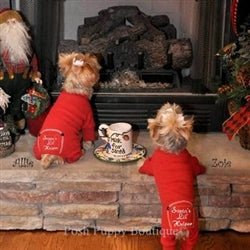 Christmas Dog Pajamas - Santa's Little Helper Outfit for Pets | Cozy Holiday Pajama Set for Dogs | Perfect for Christmas Photos & Family Gatherings