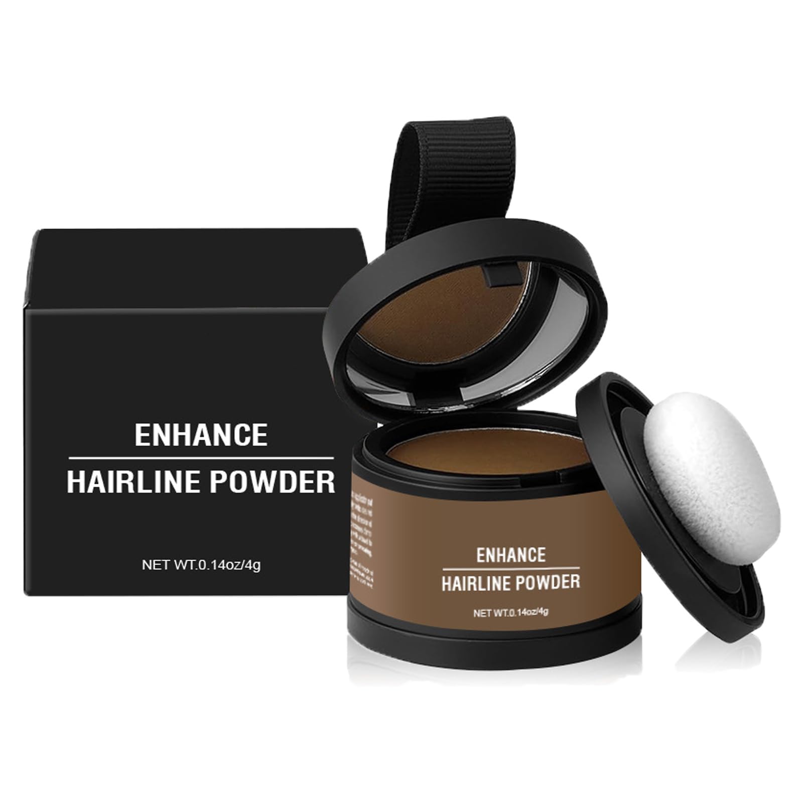 Maychee Hair Shadow Powder - Light Brown | Hairline Enhancer & Volumizing Powder for Thicker Looking Hair | Perfect for Covering Bald Spots & Thinning Areas | Great for Daily Use, Special Occasions & Photos