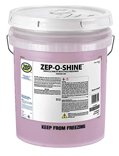 Zep-O-Shine Professional Car Wash Concentrate - 5 Gallon Bucket (38235) - Heavy Duty Vehicle Detergent for Cars, Trucks & SUVs - Perfect for Auto Shops, Car Dealers & Fleet Cleaning