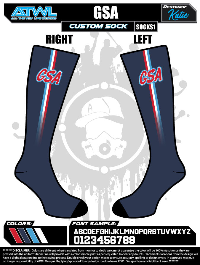 Georgia Sports Academy Full Dye Performance Socks - Moisture Wicking Athletic Socks for Running, Basketball & Soccer | Comfortable Training Socks for Men & Women
