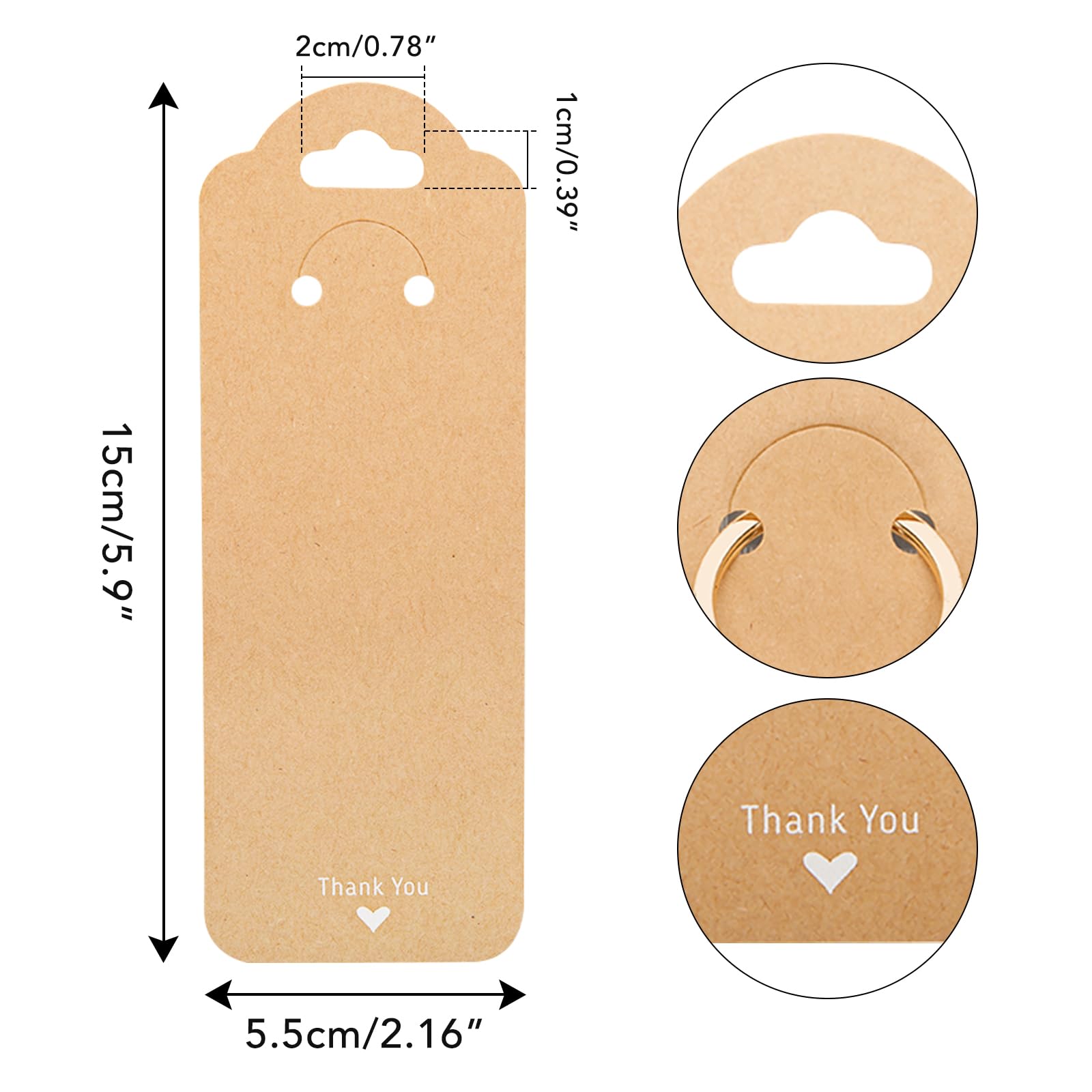G2PLUS 100PCS Keychain Display Cards - 2.16