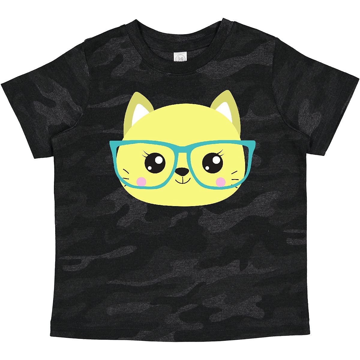 Inktastic Hipster Cat with Glasses - Cute Kitten Graphic Baby T-Shirt for Boys & Girls - Perfect for Playdates, Birthdays & Casual Wear