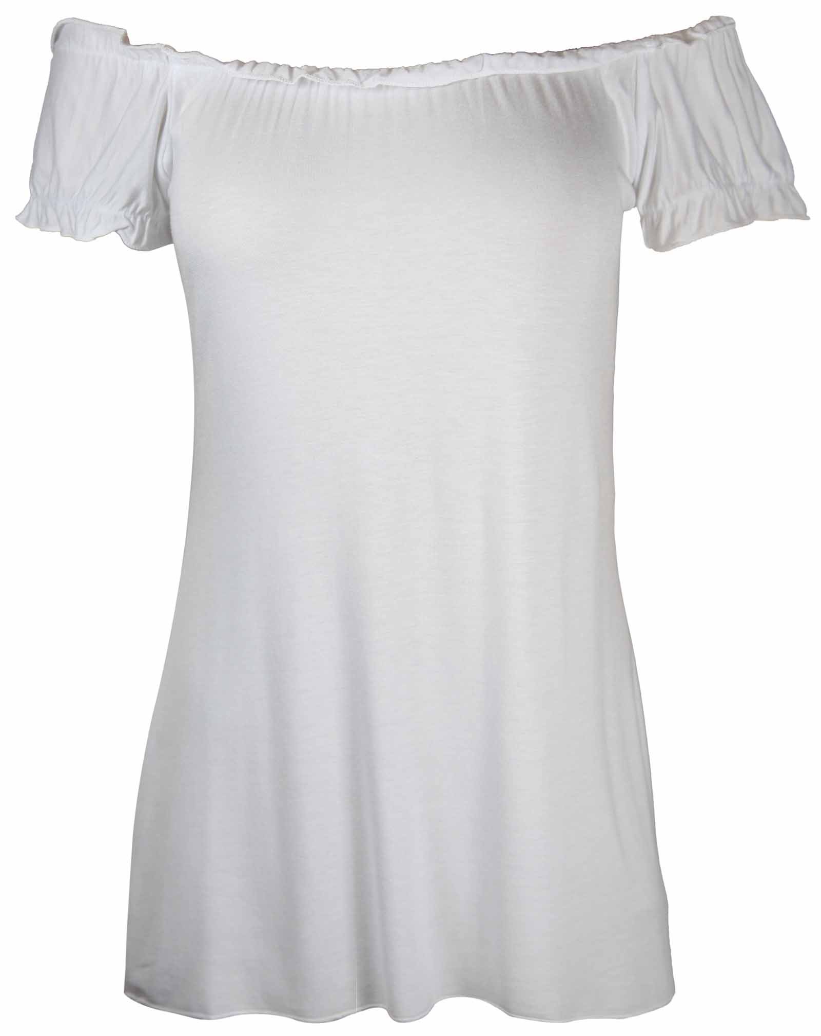 Plus Size Off Shoulder Boho Gypsy Top for Women - White Size 14 | Flowy Summer Blouse for Beach, Vacation & Casual Outfits
