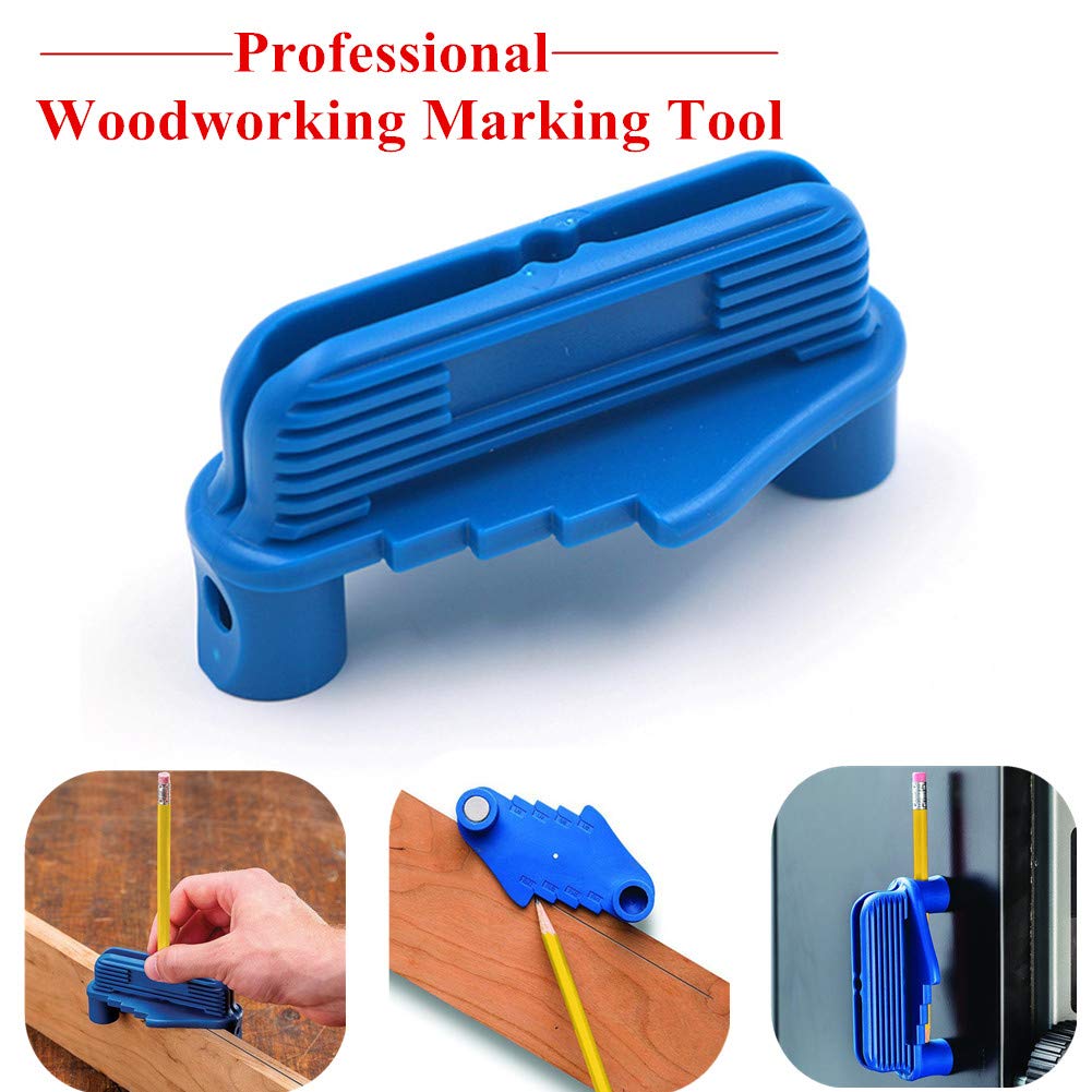 Rockler Center/Offset Marking Gauge Tool 53098 - Precision Woodworking Scriber for Accurate Center Finding - Fits Standard Wooden Pencils (1 Pack) - Perfect for Cabinet Making, Furniture Building & DIY Wood Projects