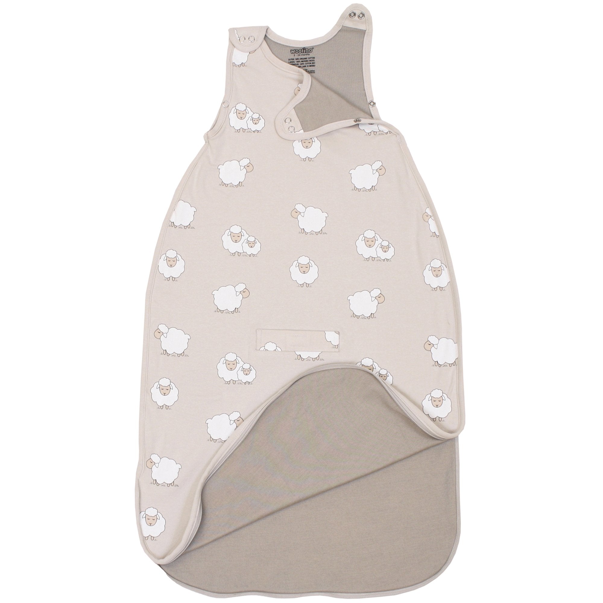 4 Season Baby Sleep Sack - Merino Wool & Organic Cotton for Newborn to 2 Years - Warm & Breathable Infant Sleeping Bag for All Seasons - Perfect for Nursery, Daycare & Travel